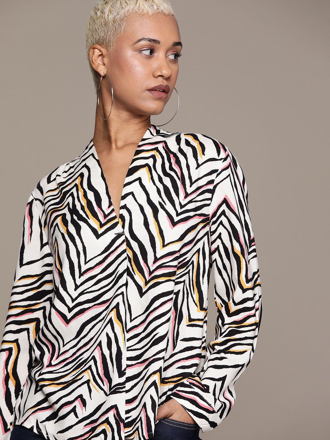 roadster abstract print shirt style top