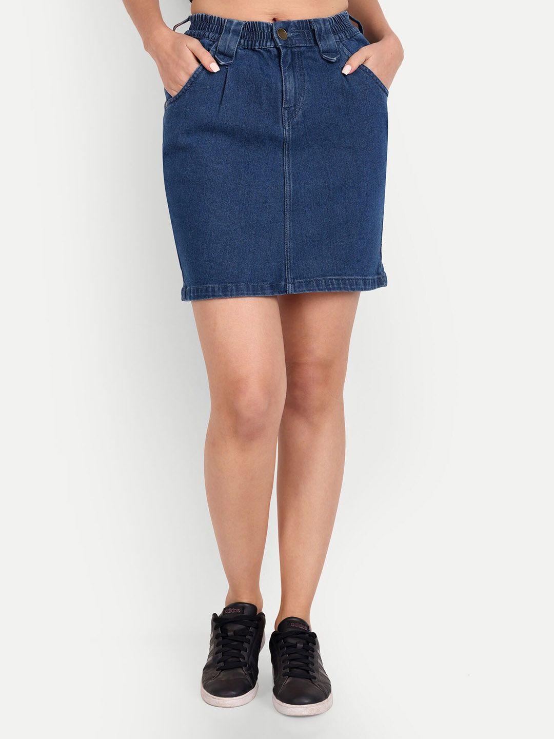 roadster blue pencil denim kiara skirt