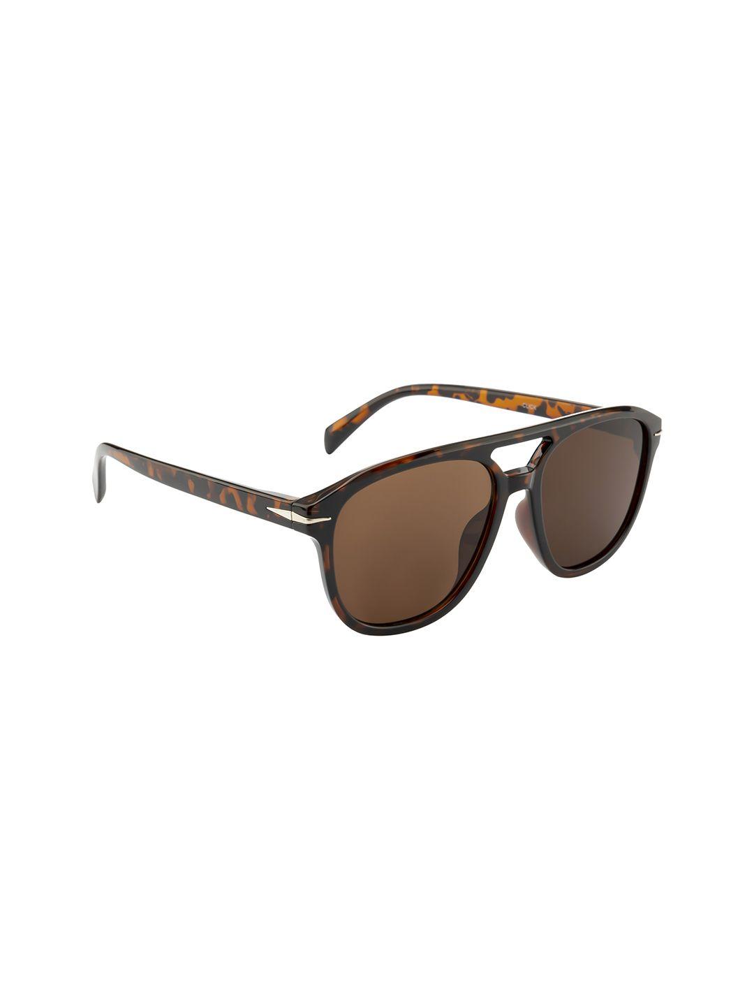 roadster brown lens & brown square sunglasses with uv protected sunglasses rd-m22573