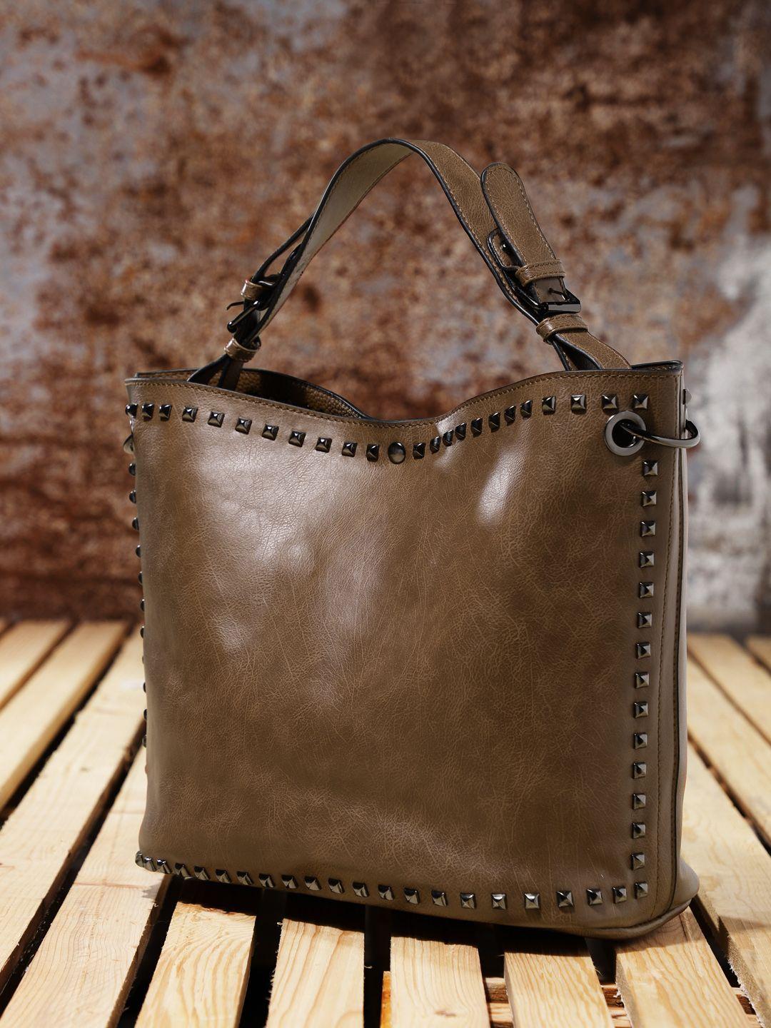 roadster brown solid hobo bag