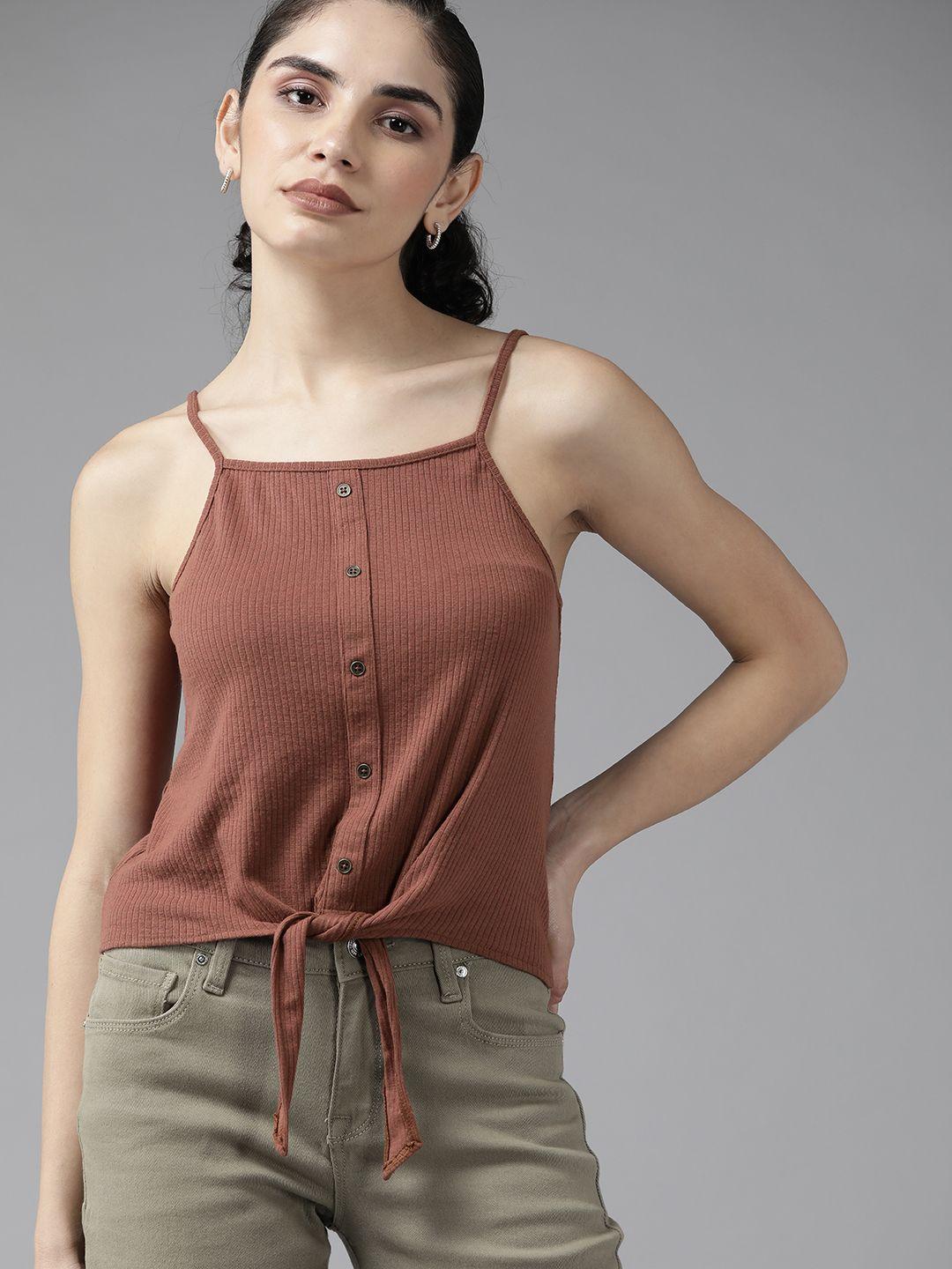 roadster brown tank top