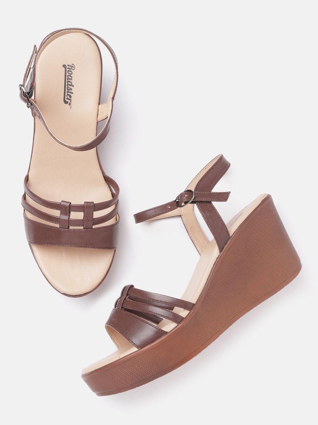 roadster coffee brown solid wedges