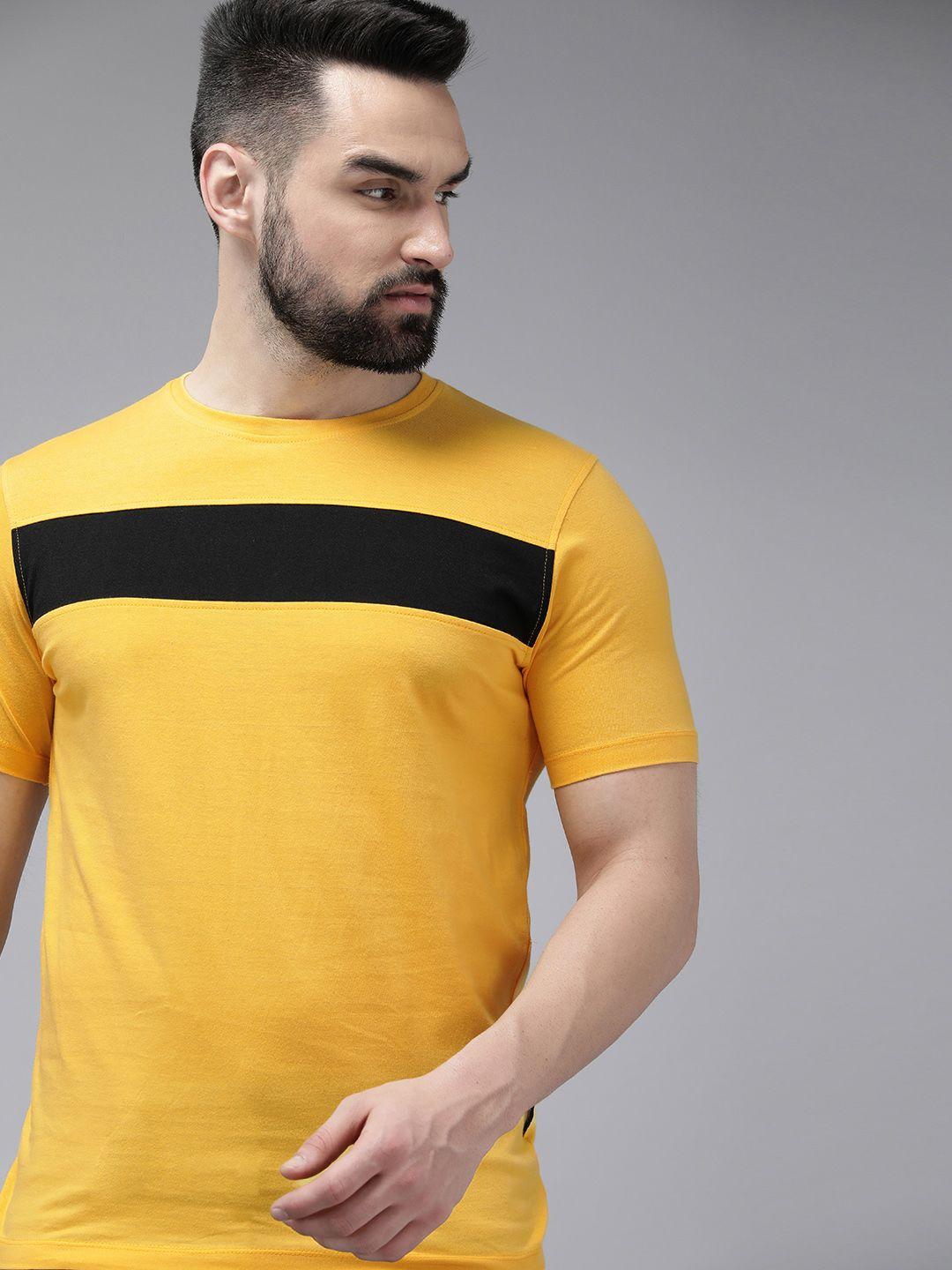 roadster colourblocked regular fit t-shirt