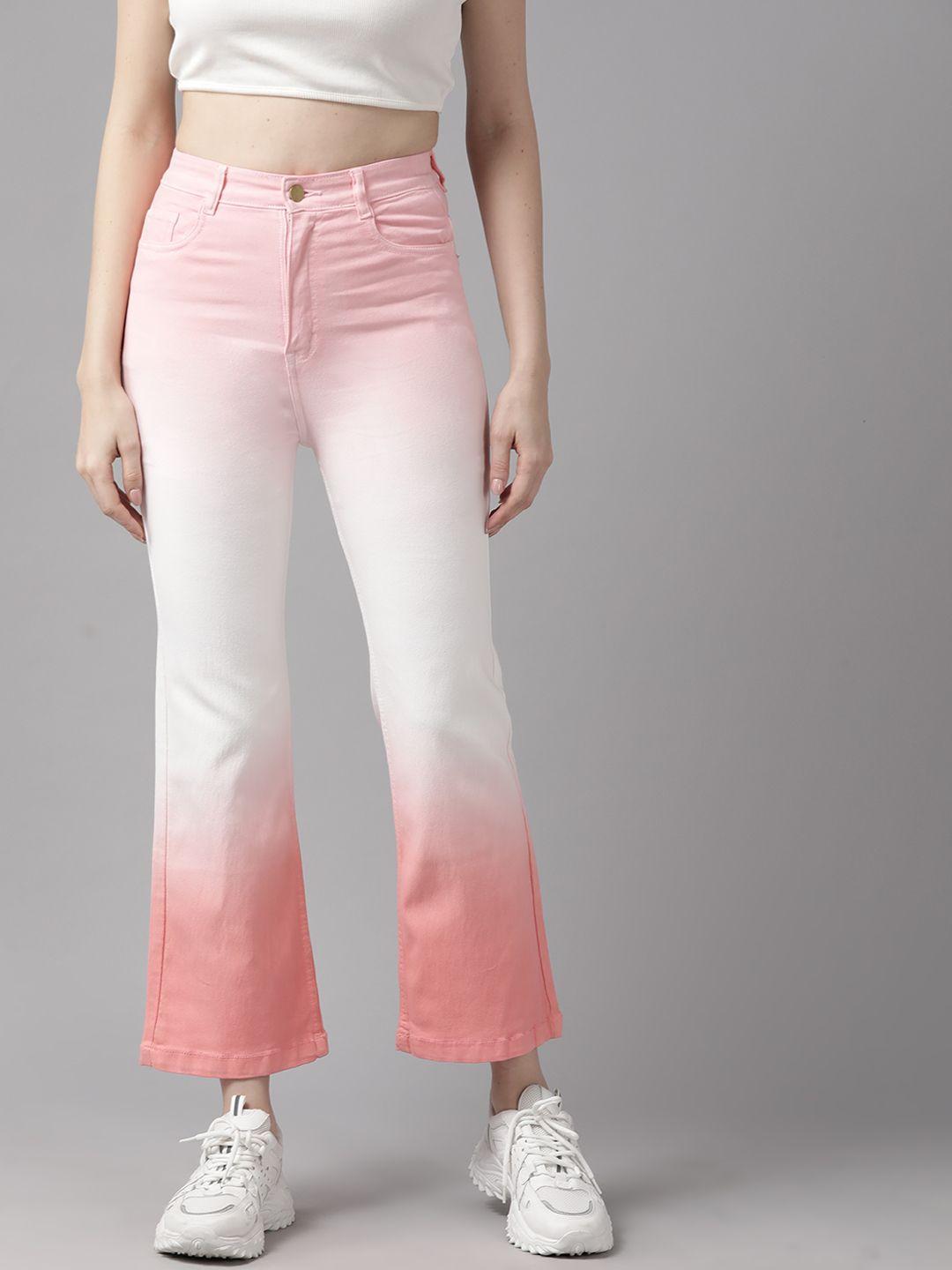 roadster flared high-rise heavy fade ombre jeans