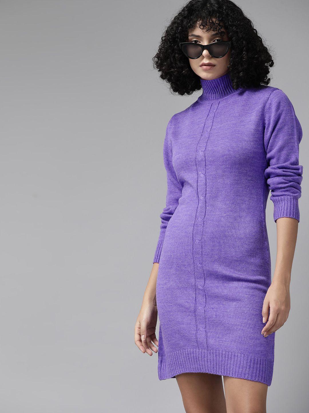 roadster high neck acrylic jumper dress