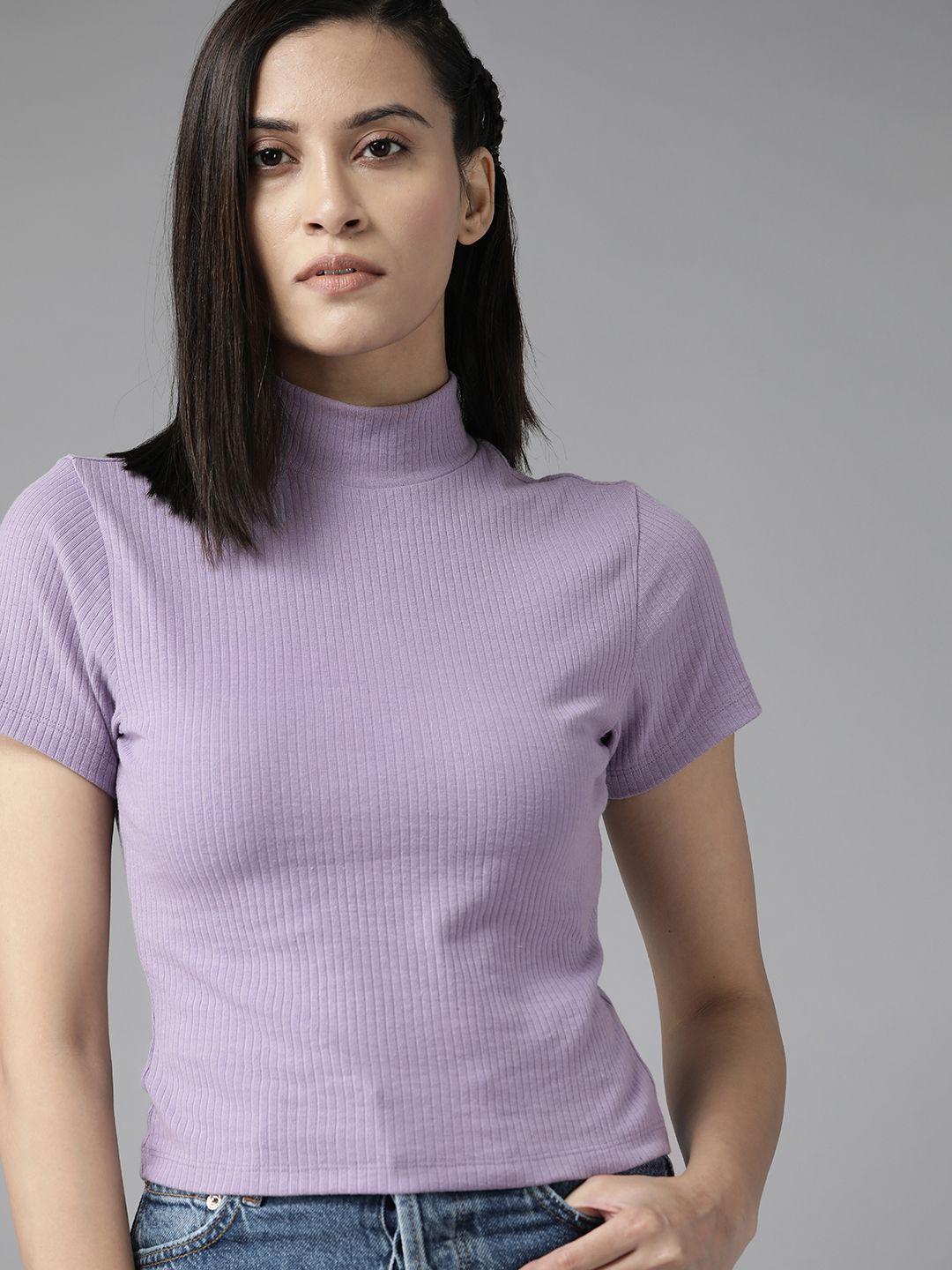 roadster lavender high neck top