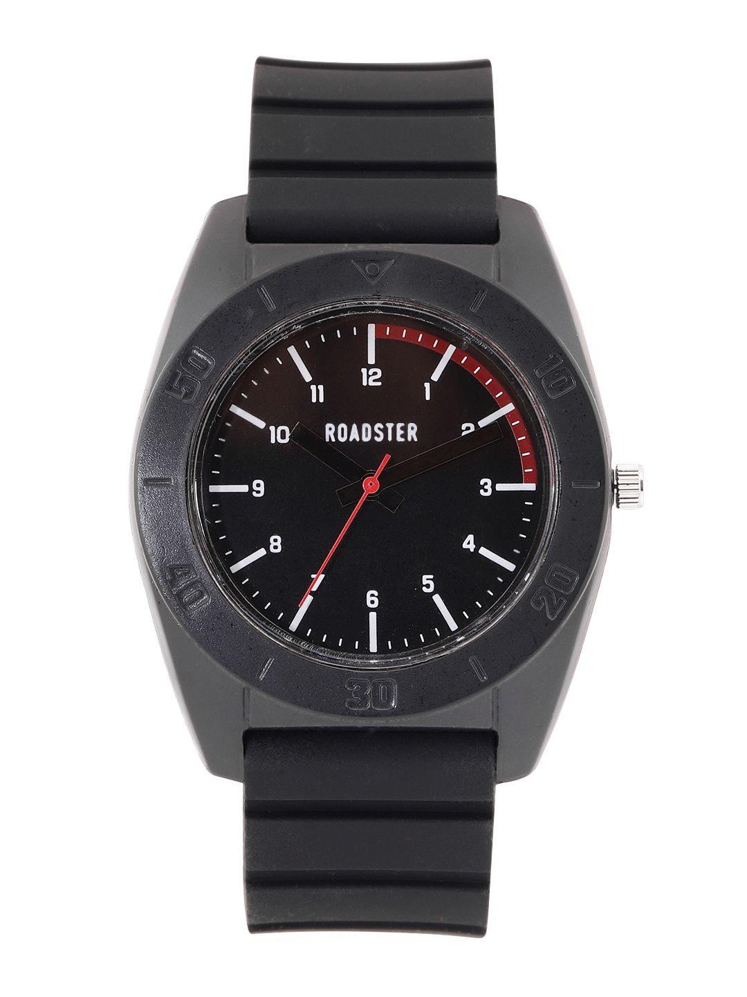 roadster men black dial & straps analogue watch rd-aw21-10c