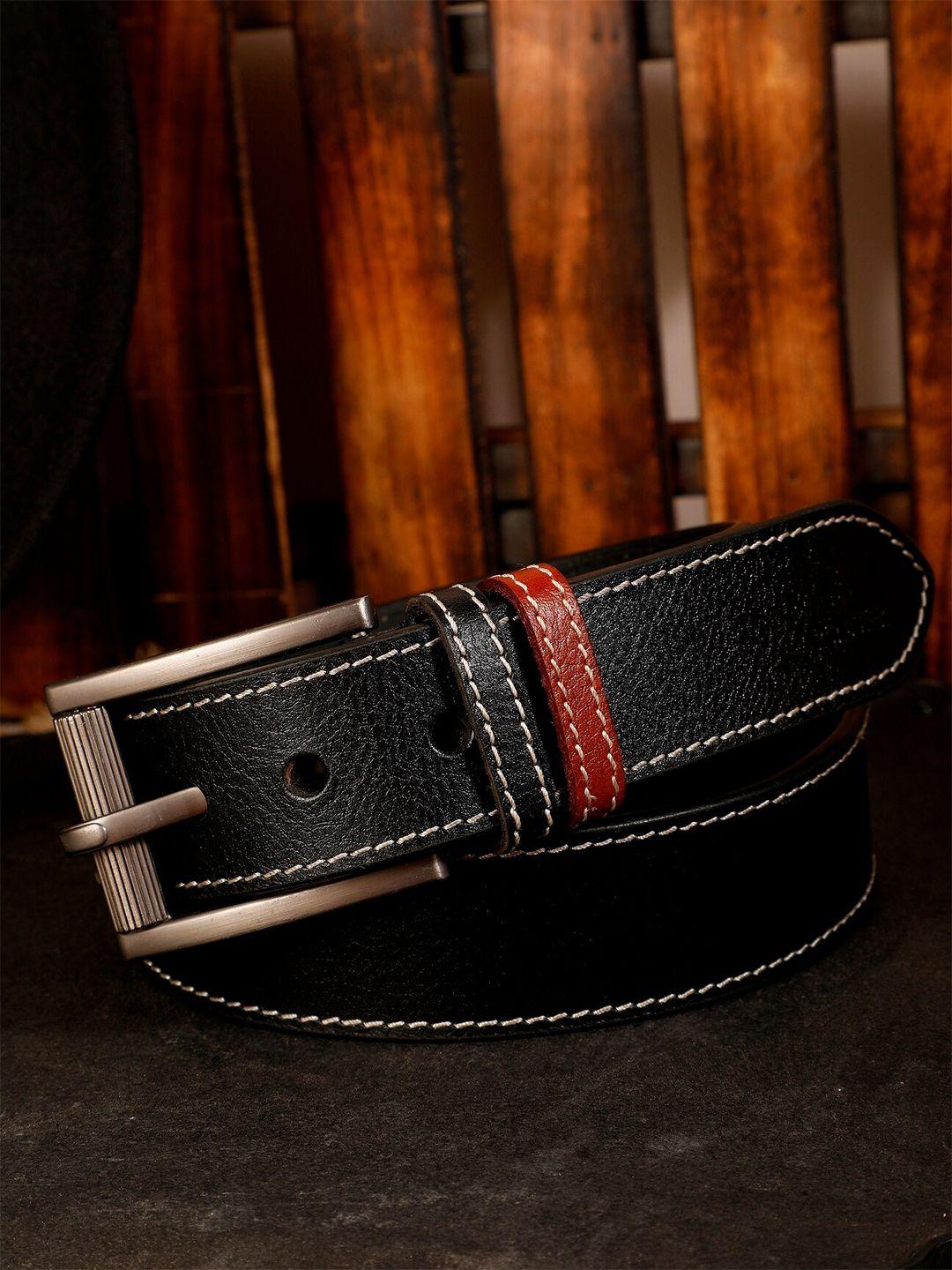 roadster men black leather belts