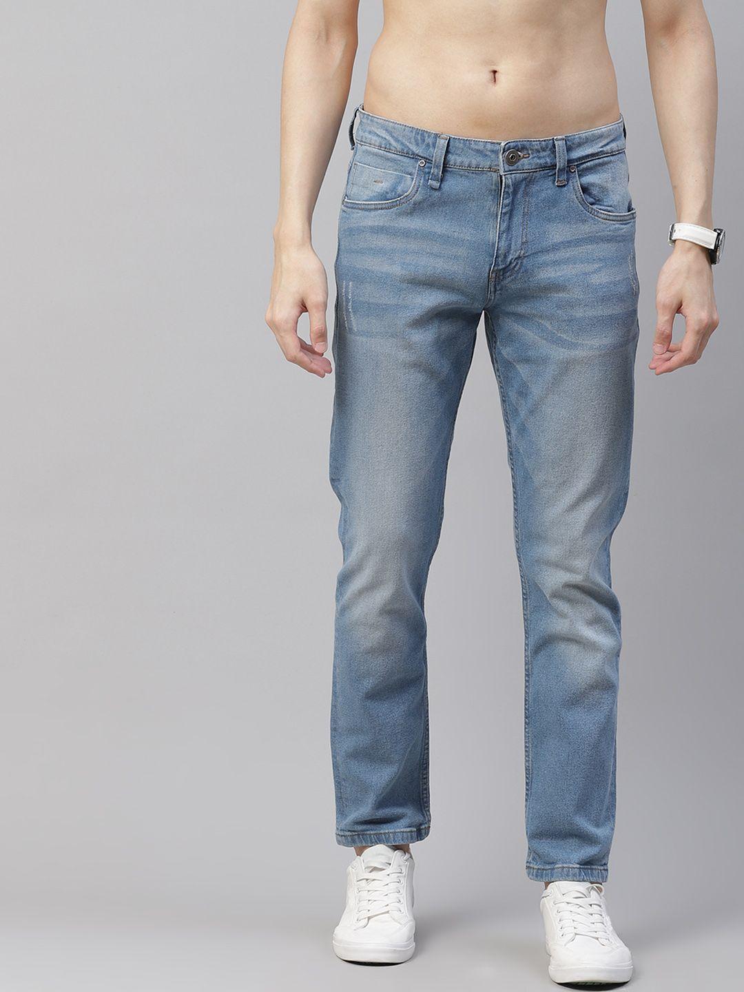 roadster men blue slim fit light fade stretchable jeans