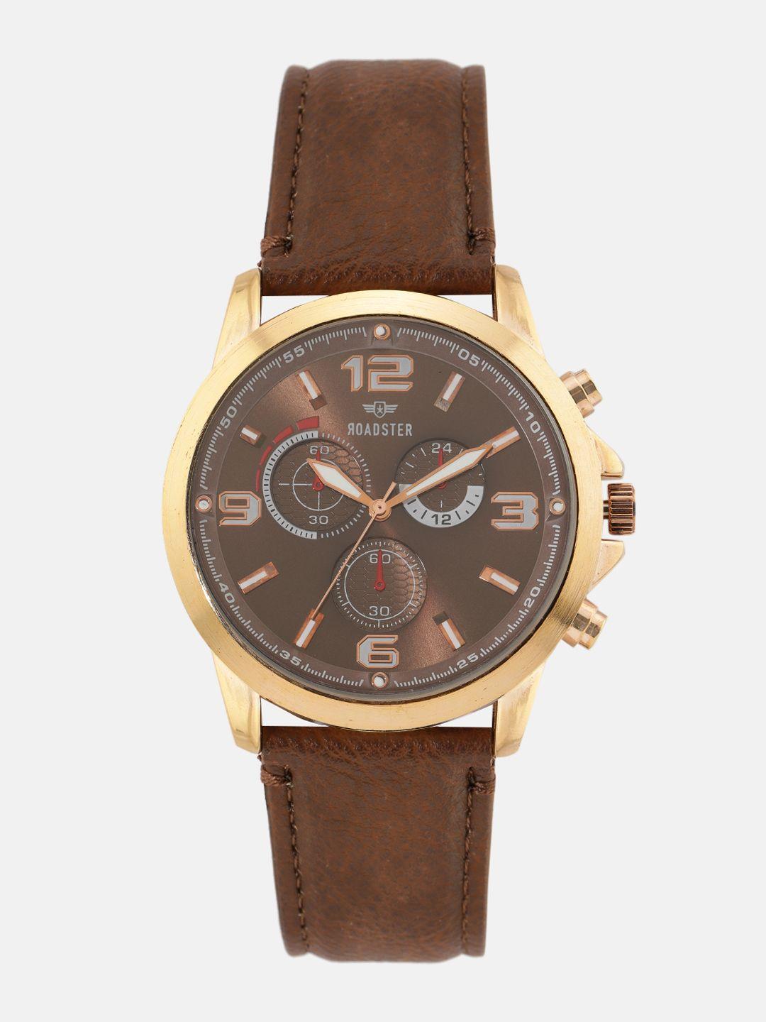 roadster men brown analogue watch ss18-rd5-c