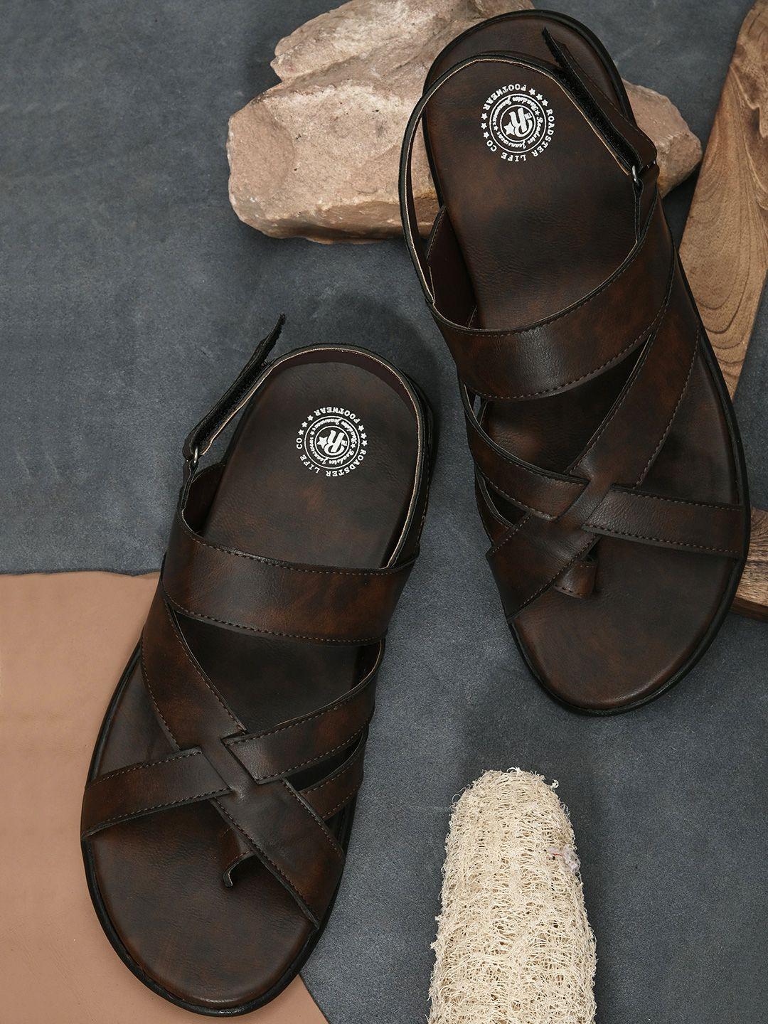 roadster men brown ethnic comfort sandals