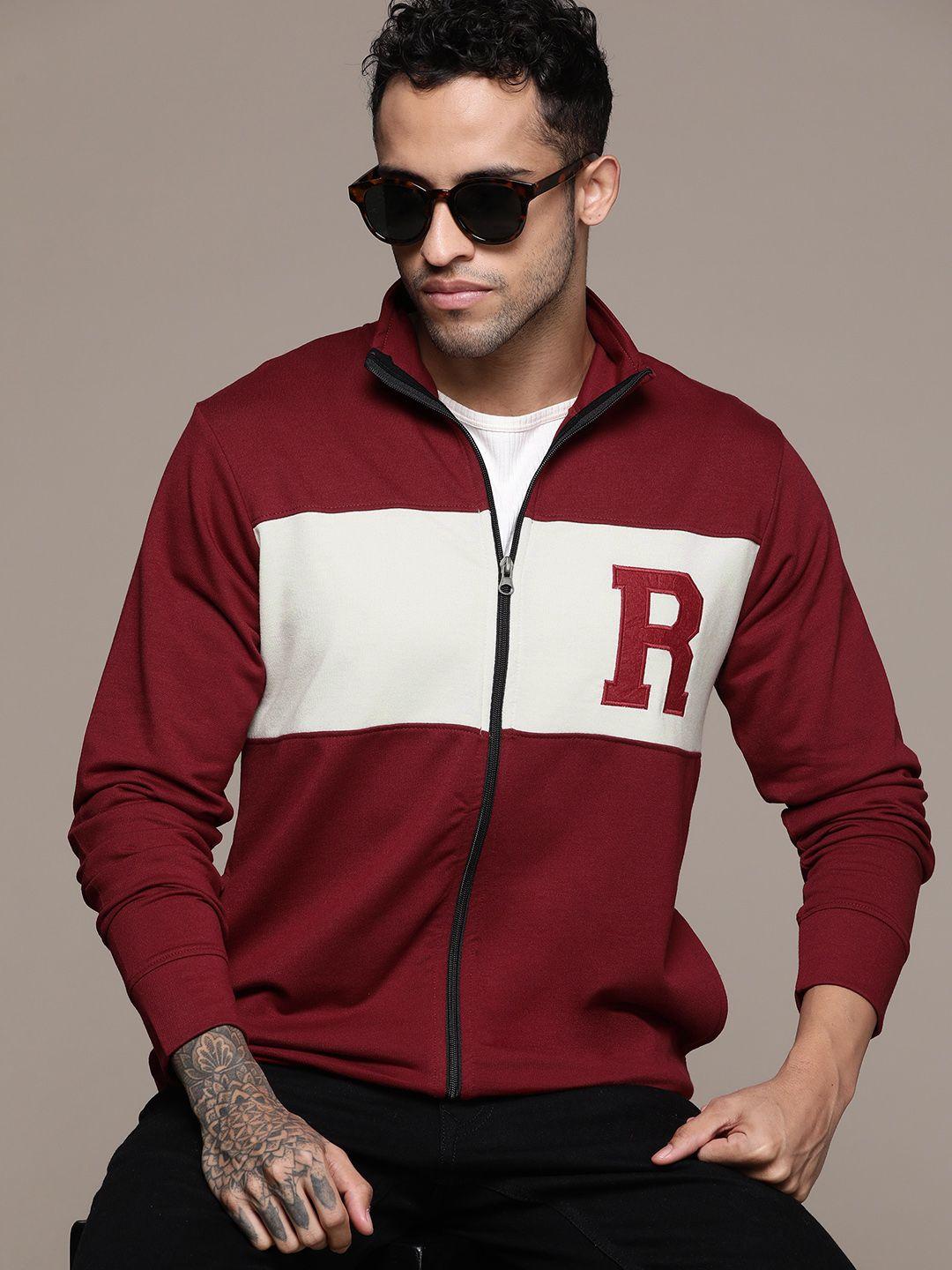 roadster men colourblocked sweatshirt