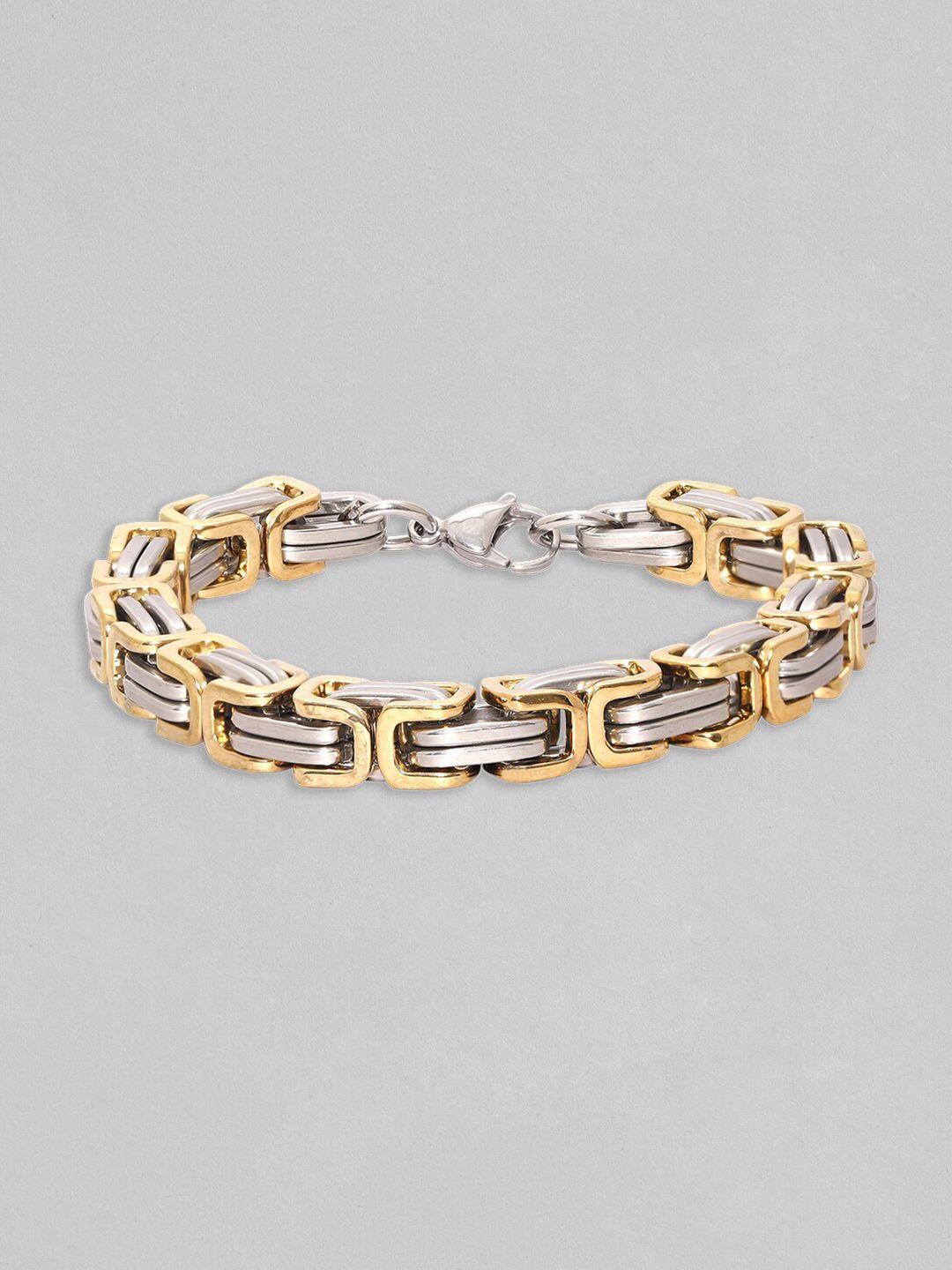 roadster men gold-plated link chain chunk bracelet