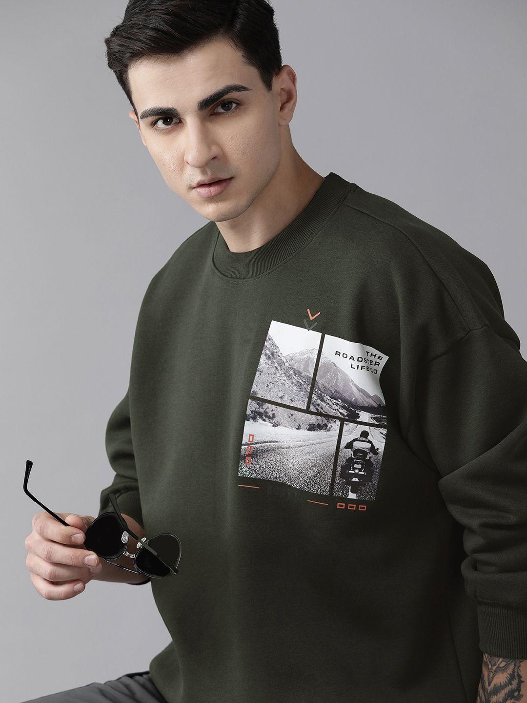 roadster men graphic printed sweatshirt