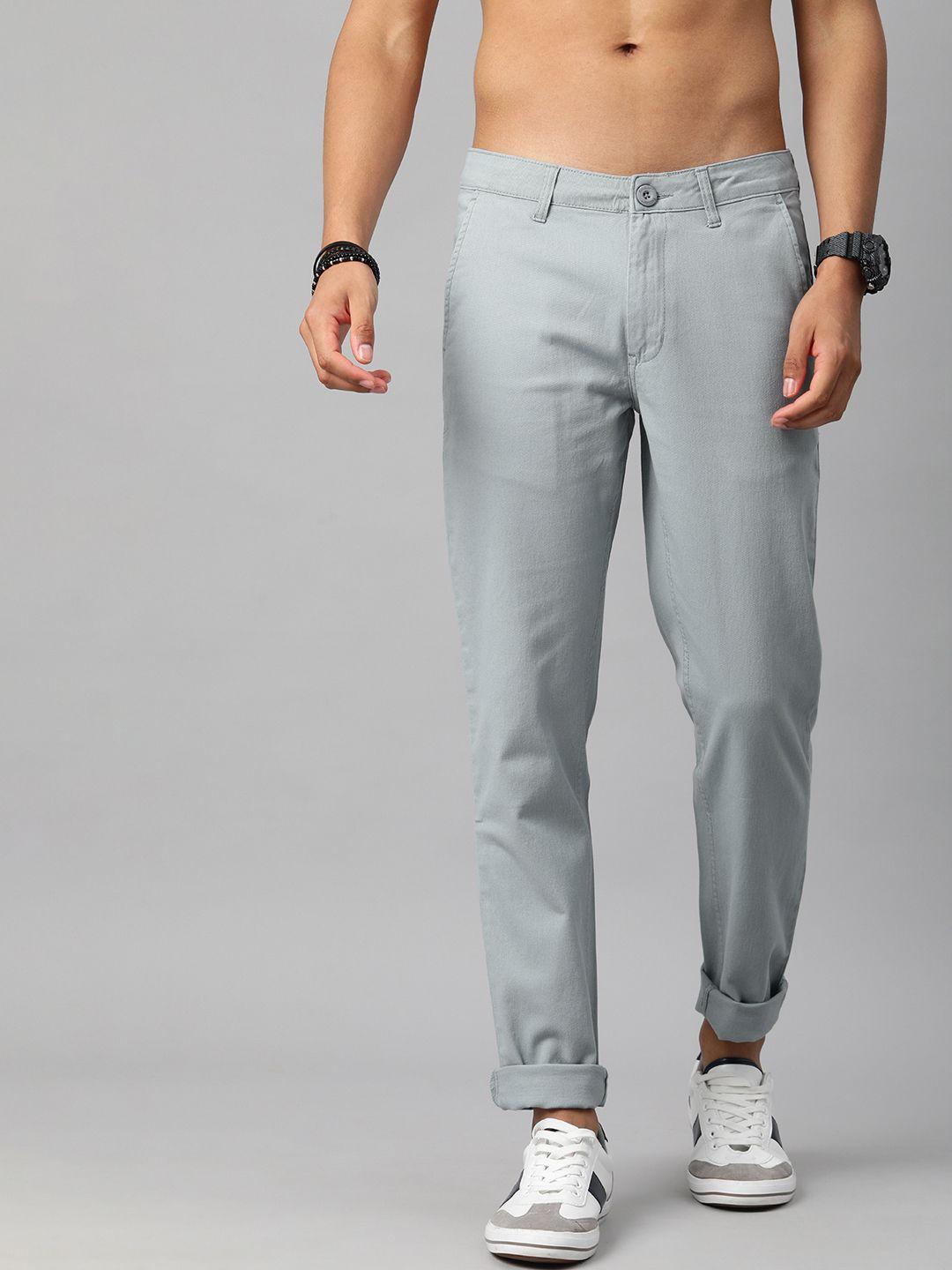 roadster men grey chinos trousers