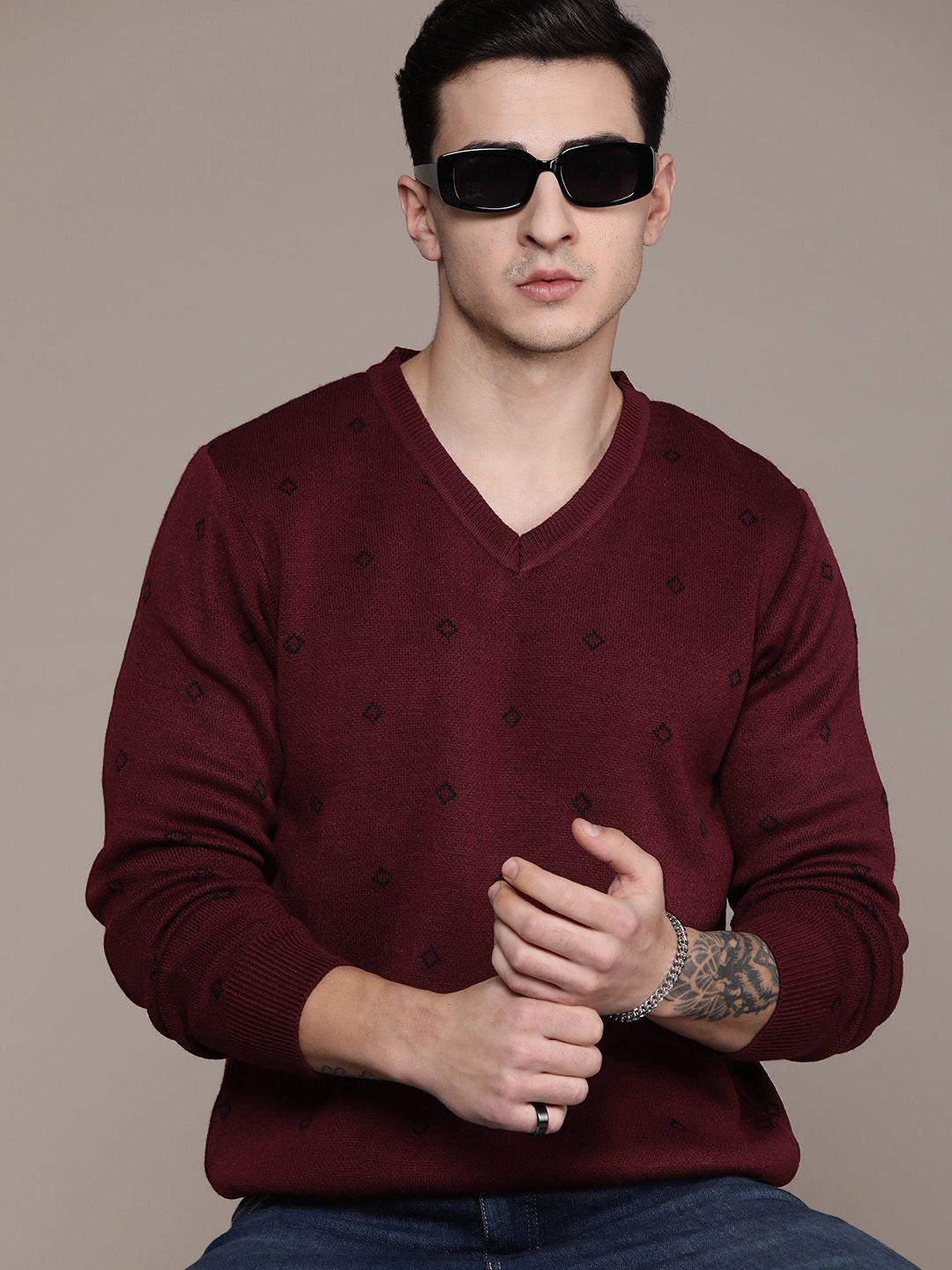 roadster men printed pullover