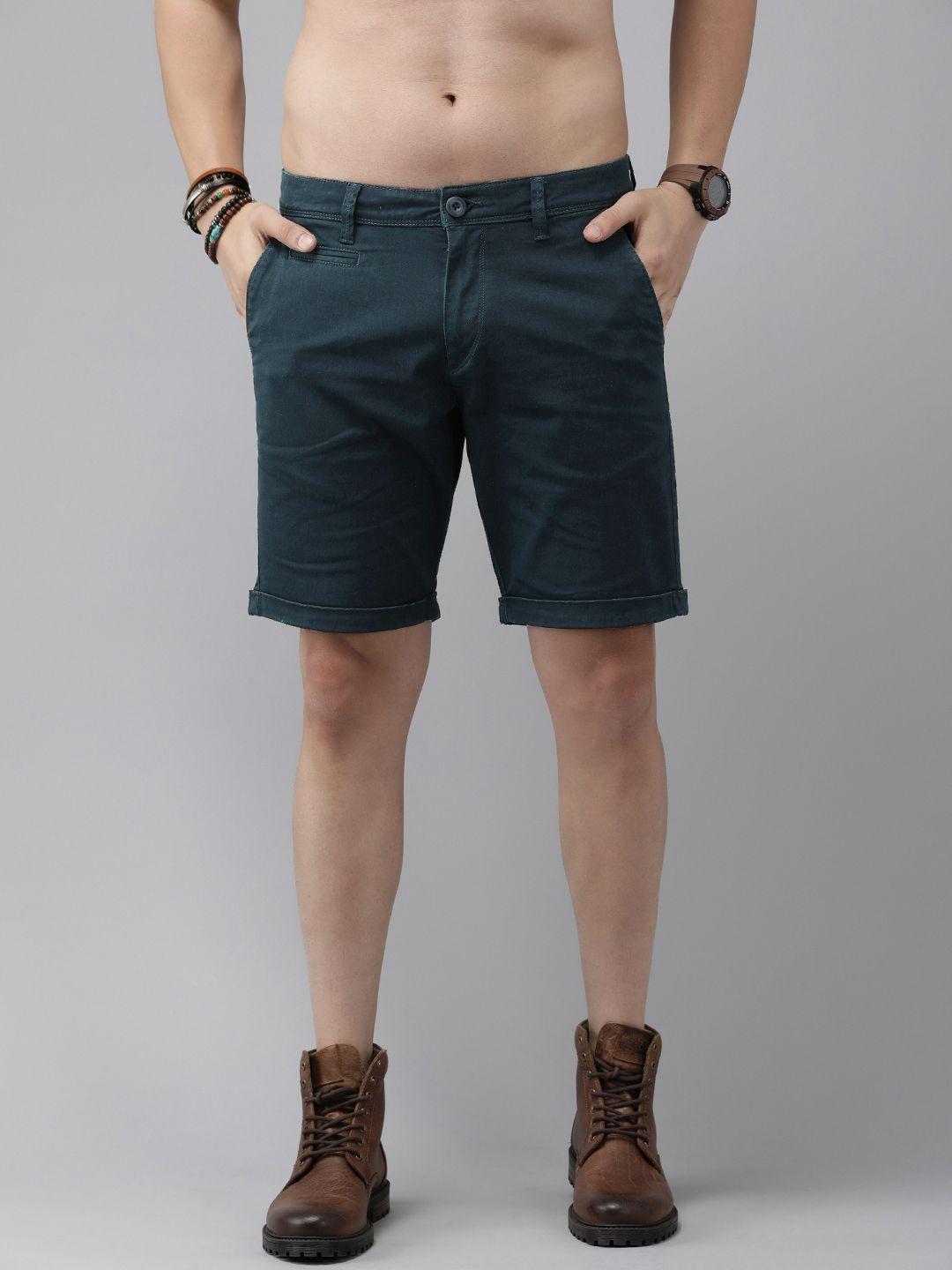 roadster men solid chino shorts