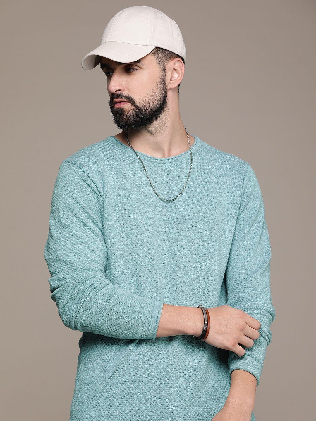 roadster men solid pullover sweater