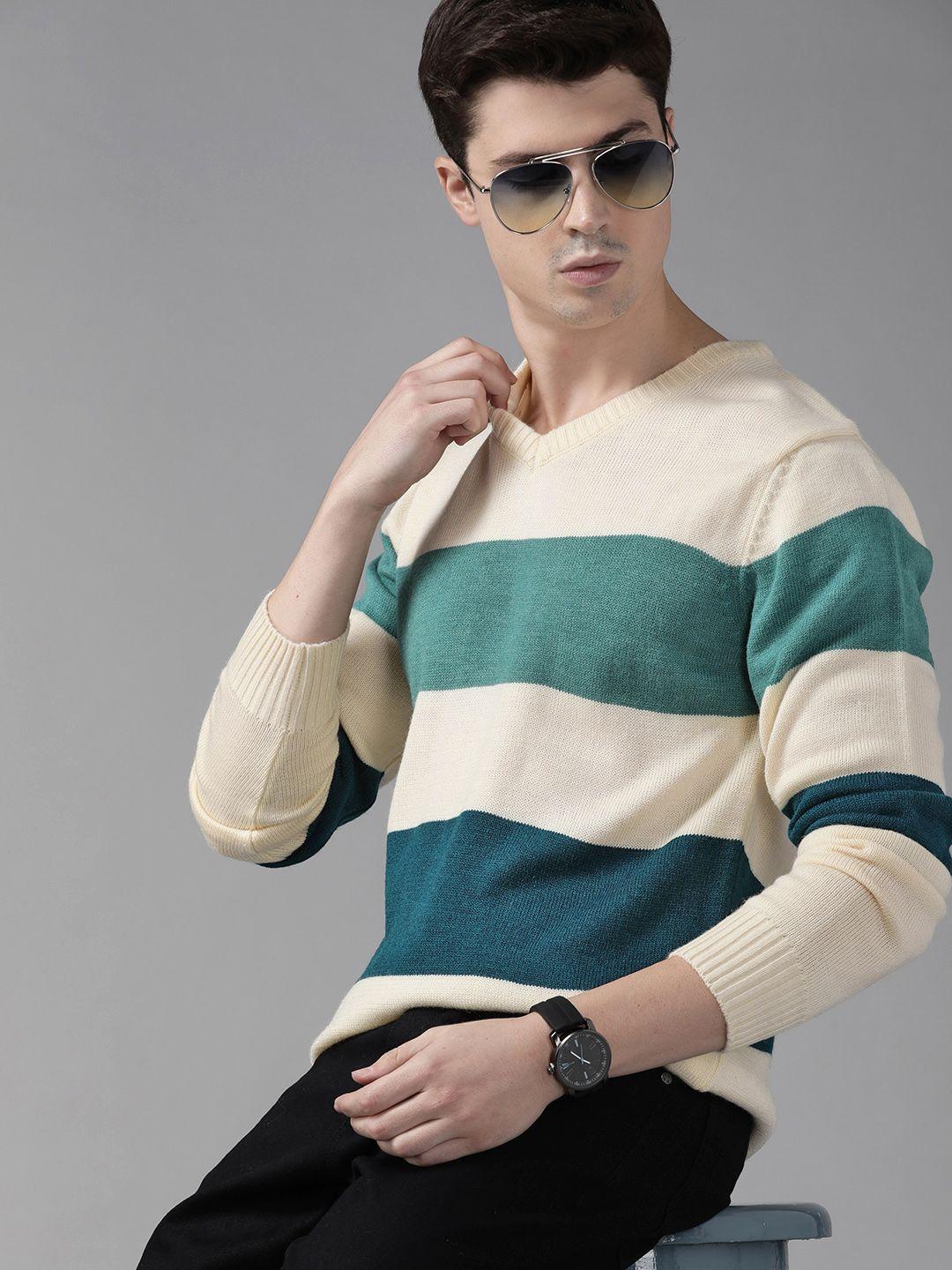 roadster men striped pullover