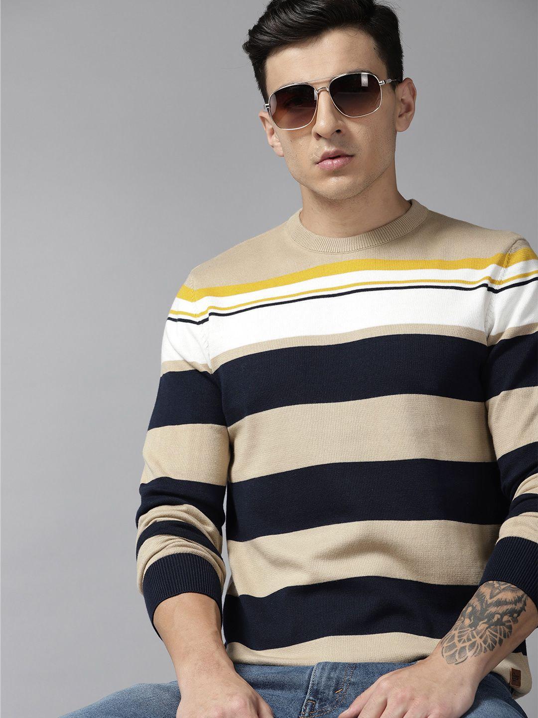 roadster men striped pullover