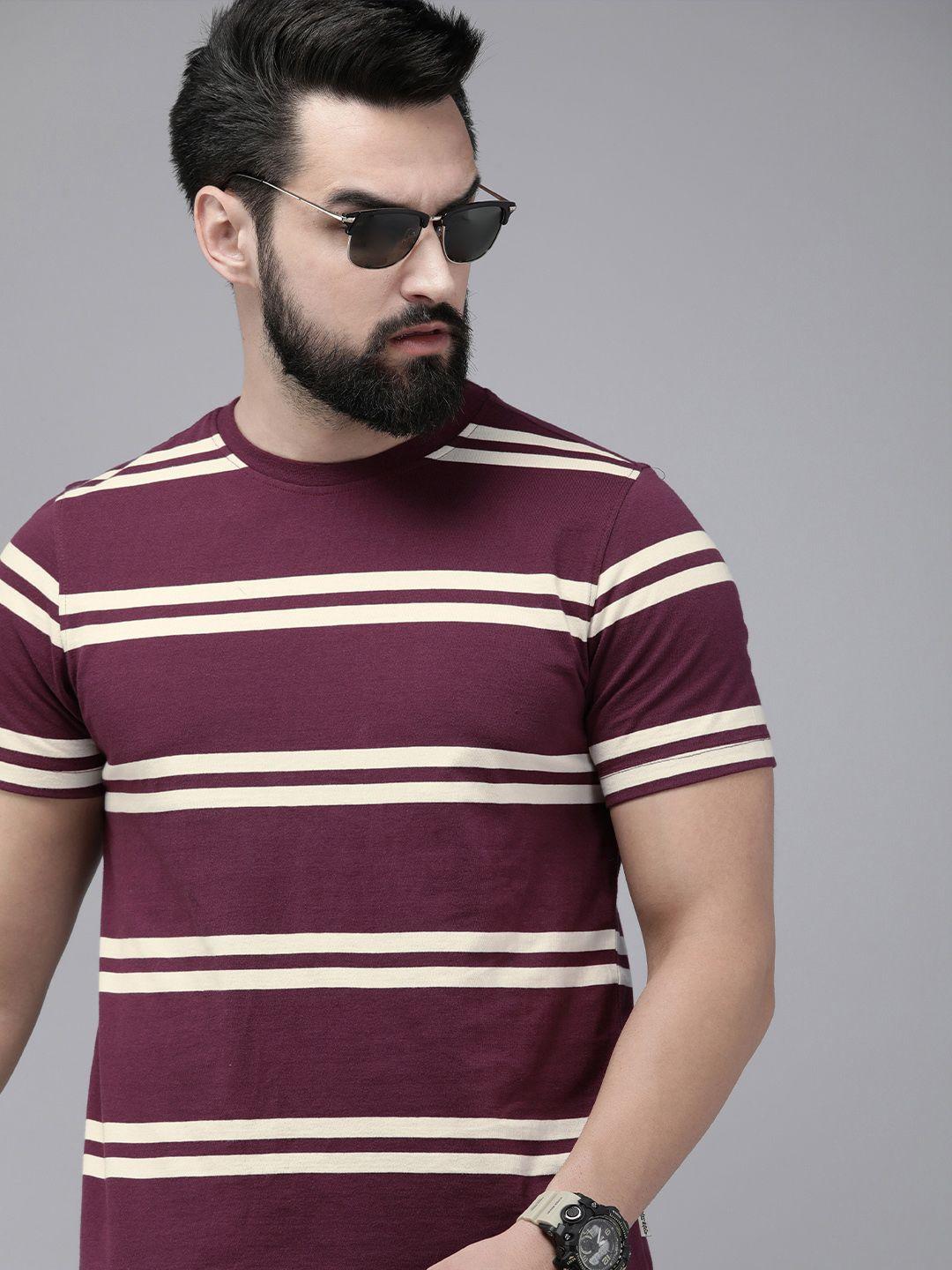 roadster men striped t-shirt