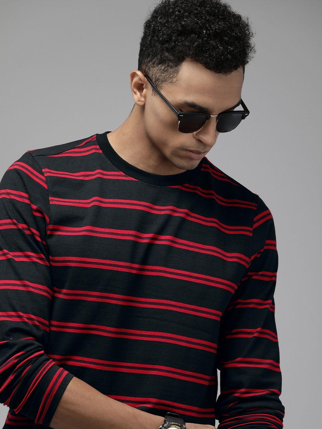 roadster men striped t-shirt