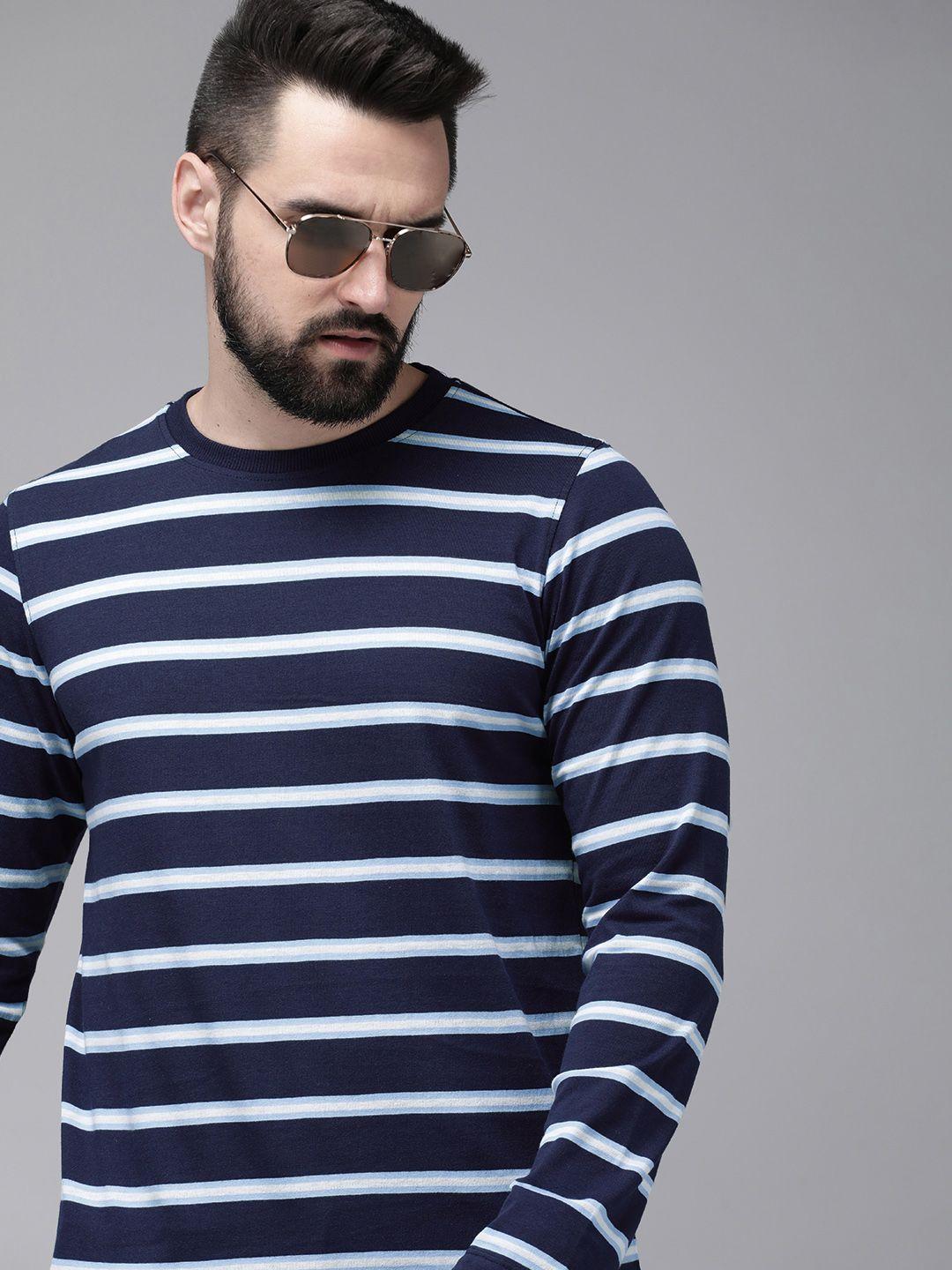 roadster men striped t-shirt