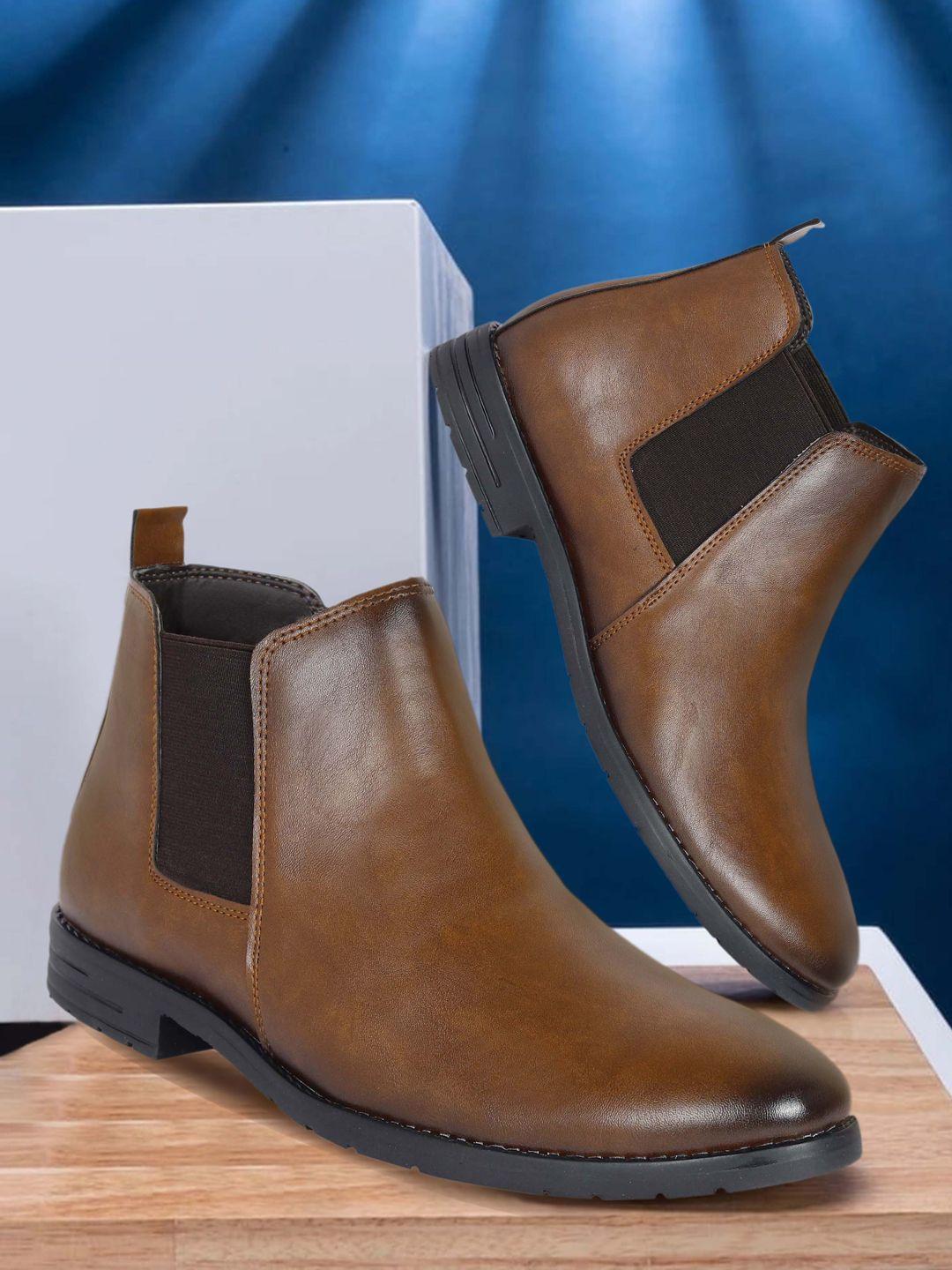 roadster men tan chelsea casual boots