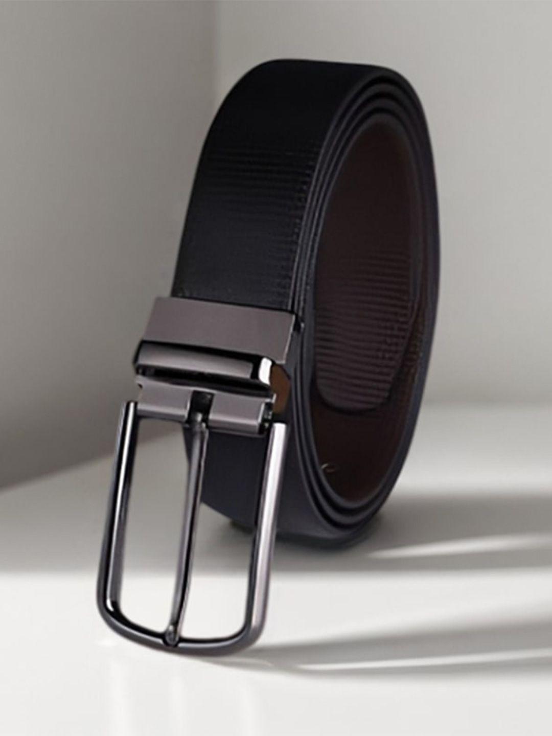 roadster men textured reversible leather belt