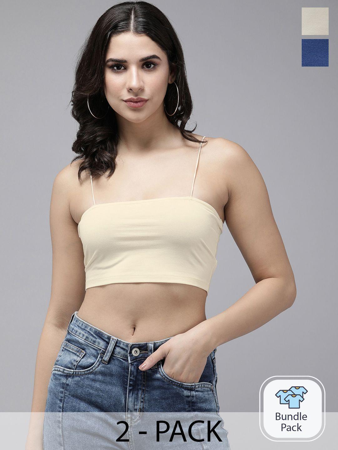 roadster pack of 2 tube crop tops