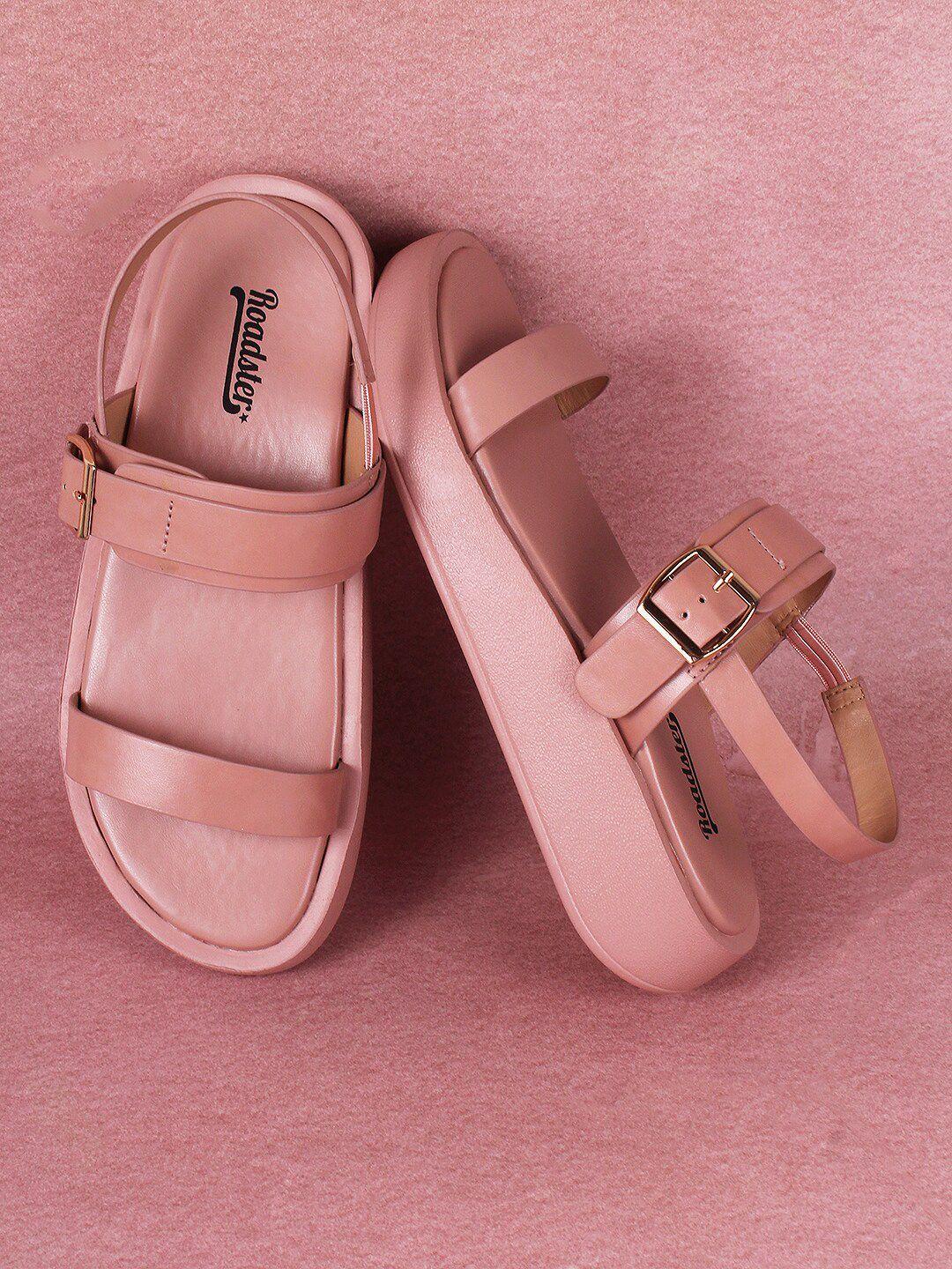 roadster pink platform sandals