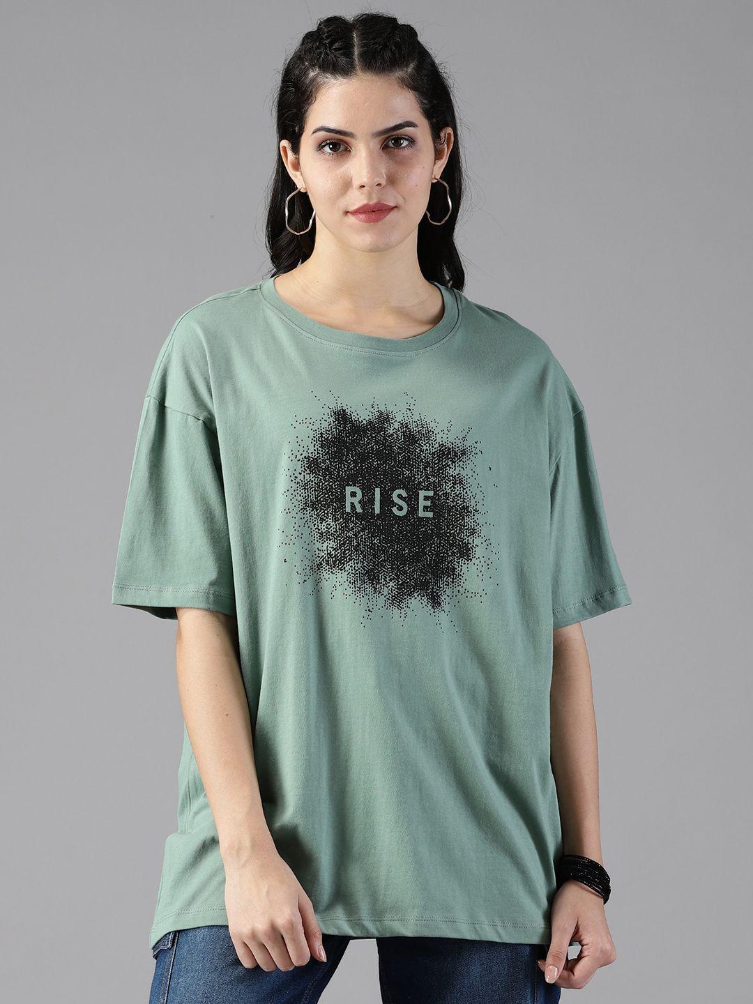 roadster printed oversized pure-cotton t-shirt