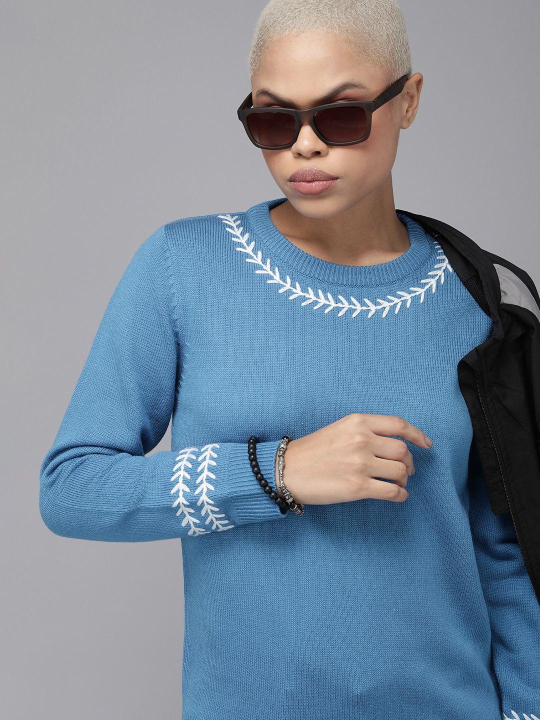 roadster pullover with embroidered detail