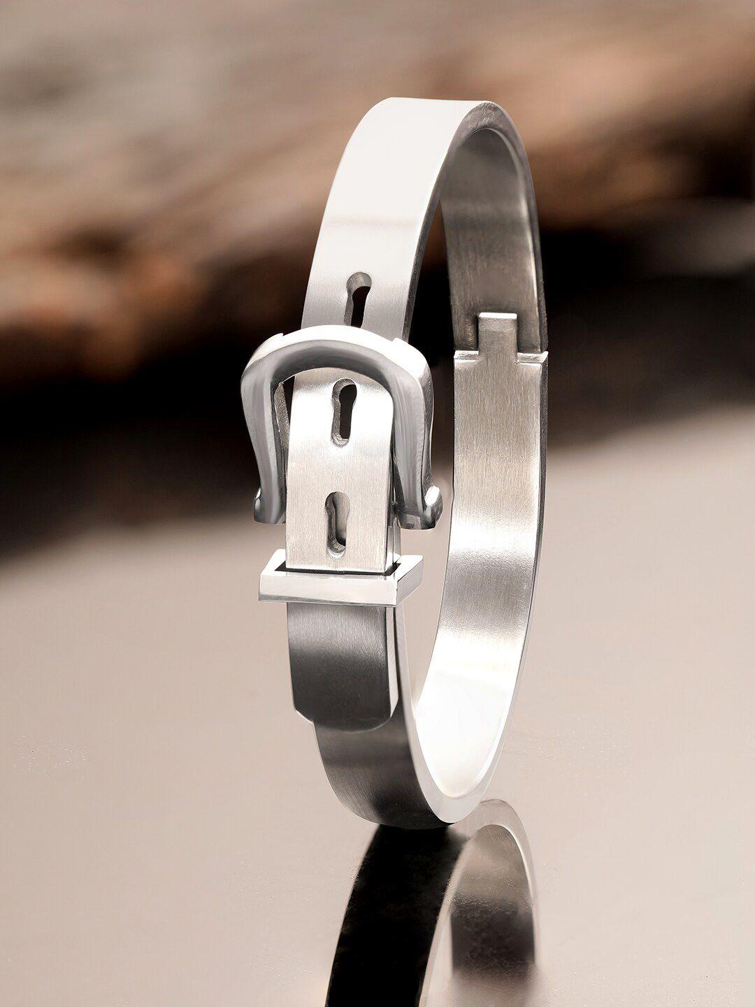 roadster rhodium plated bracelet