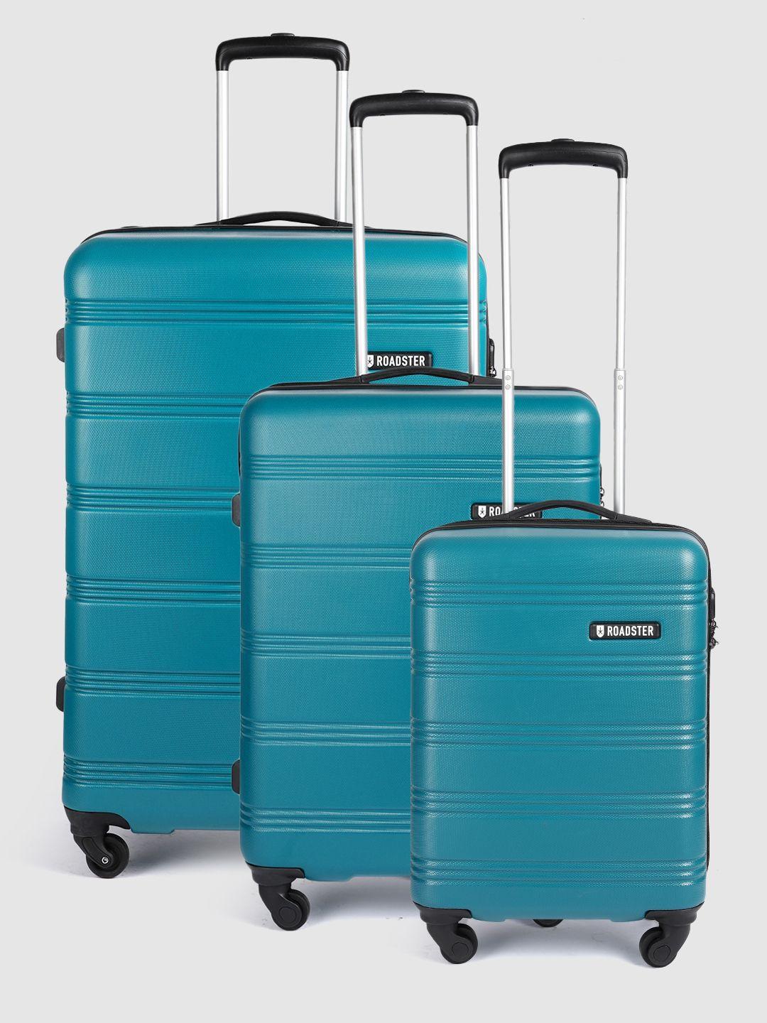 roadster set of 3 textured hard-sided trolley bags