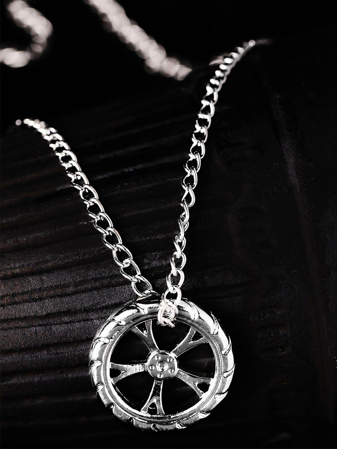 roadster silver-plated wheel pendant and chains