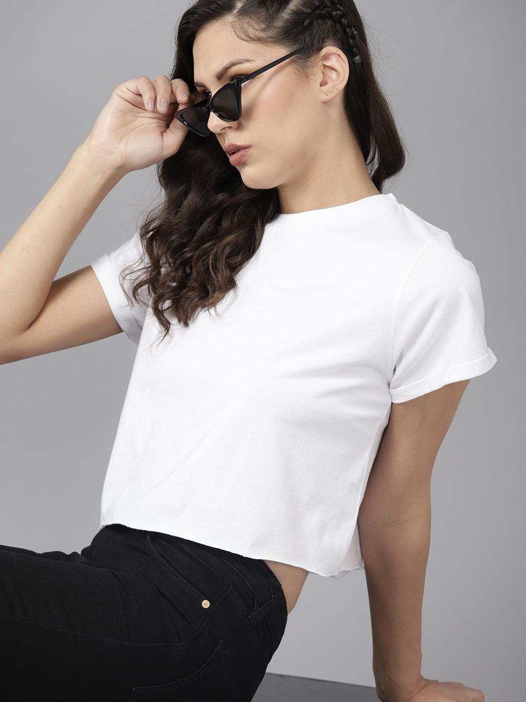 roadster solid crop top