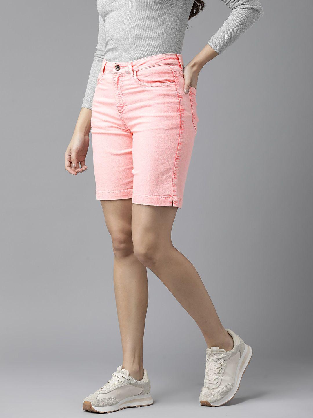 roadster solid denim shorts