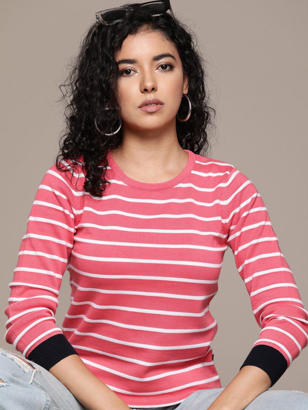 roadster striped pure cotton pullover