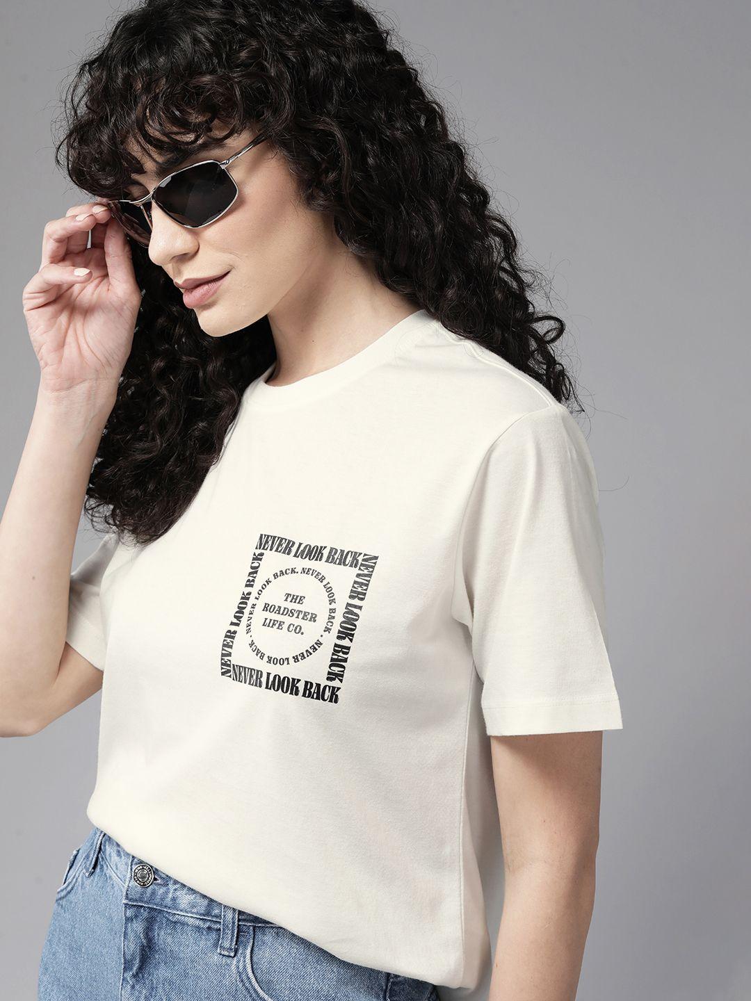 roadster the lifestyle co. typography printed t-shirt