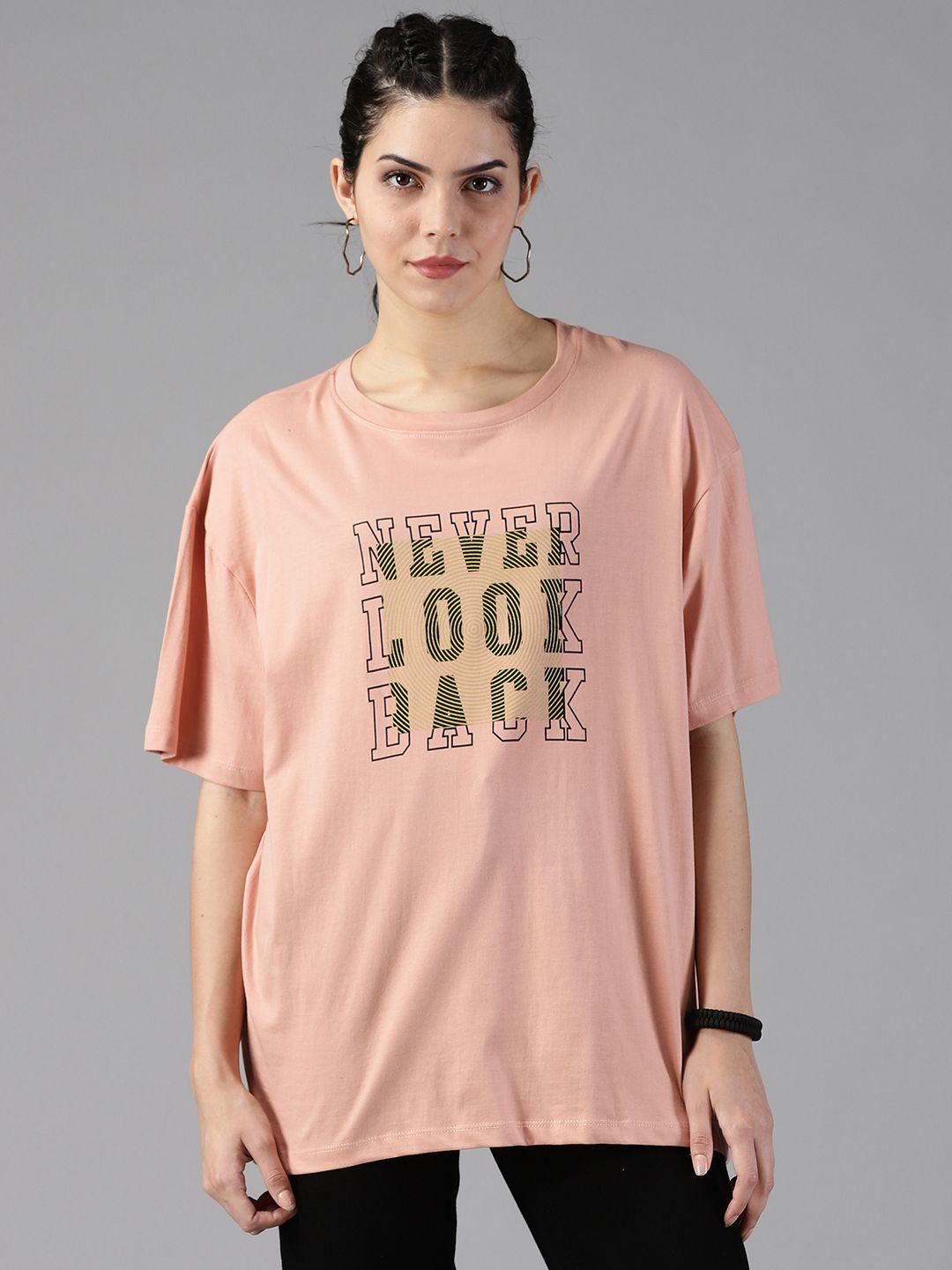 roadster typography printed pure cotton oversized t-shirt