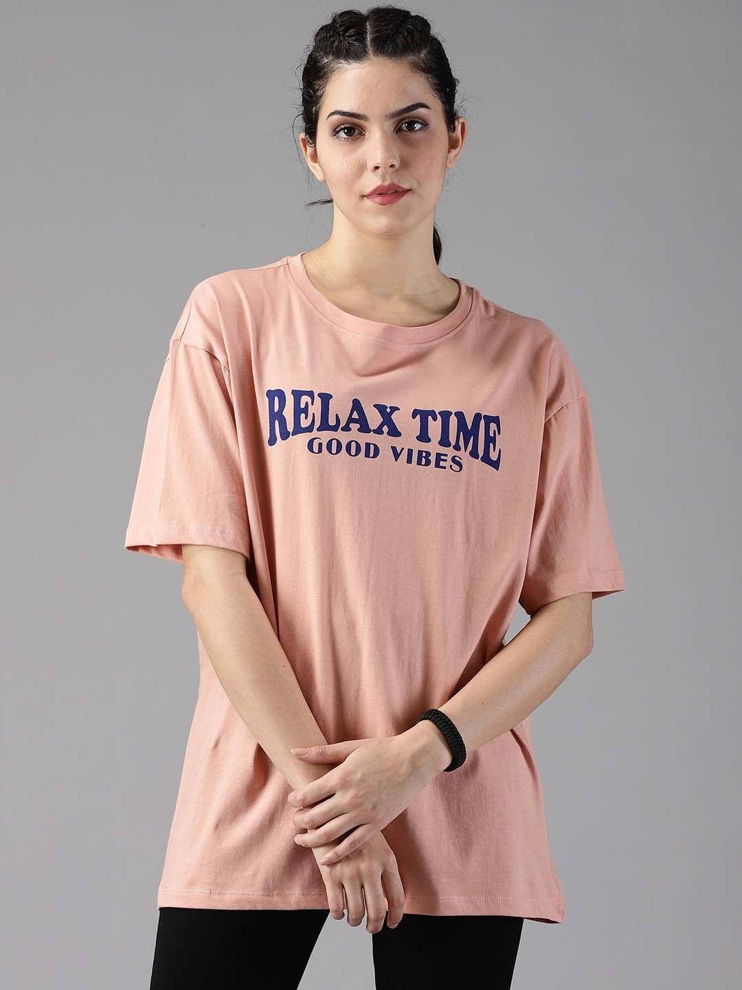 roadster typography printed pure cotton oversized t-shirt