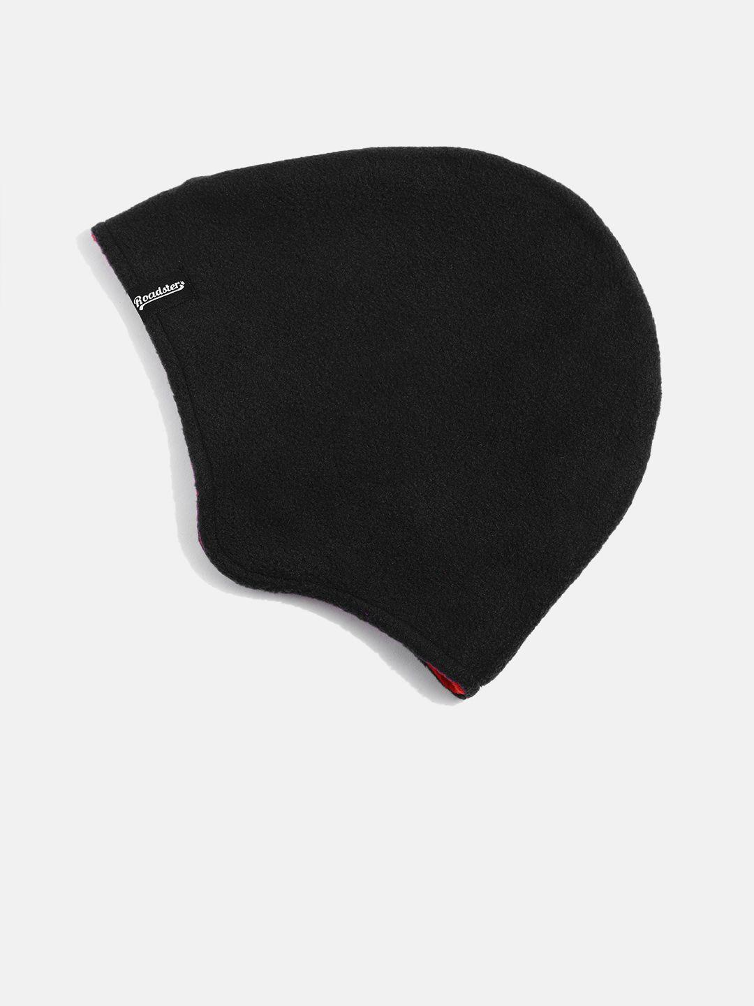 roadster unisex black solid beanie