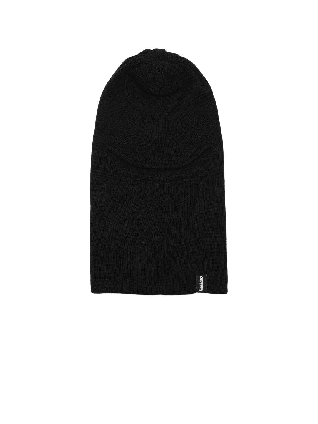 roadster unisex black solid monkey cap