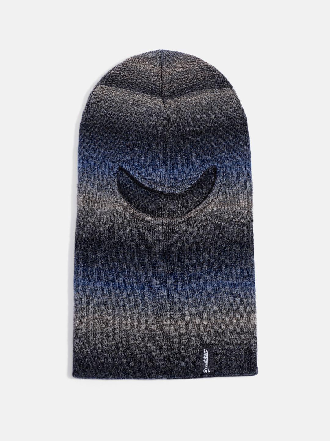 roadster unisex blue & black self design balaclava