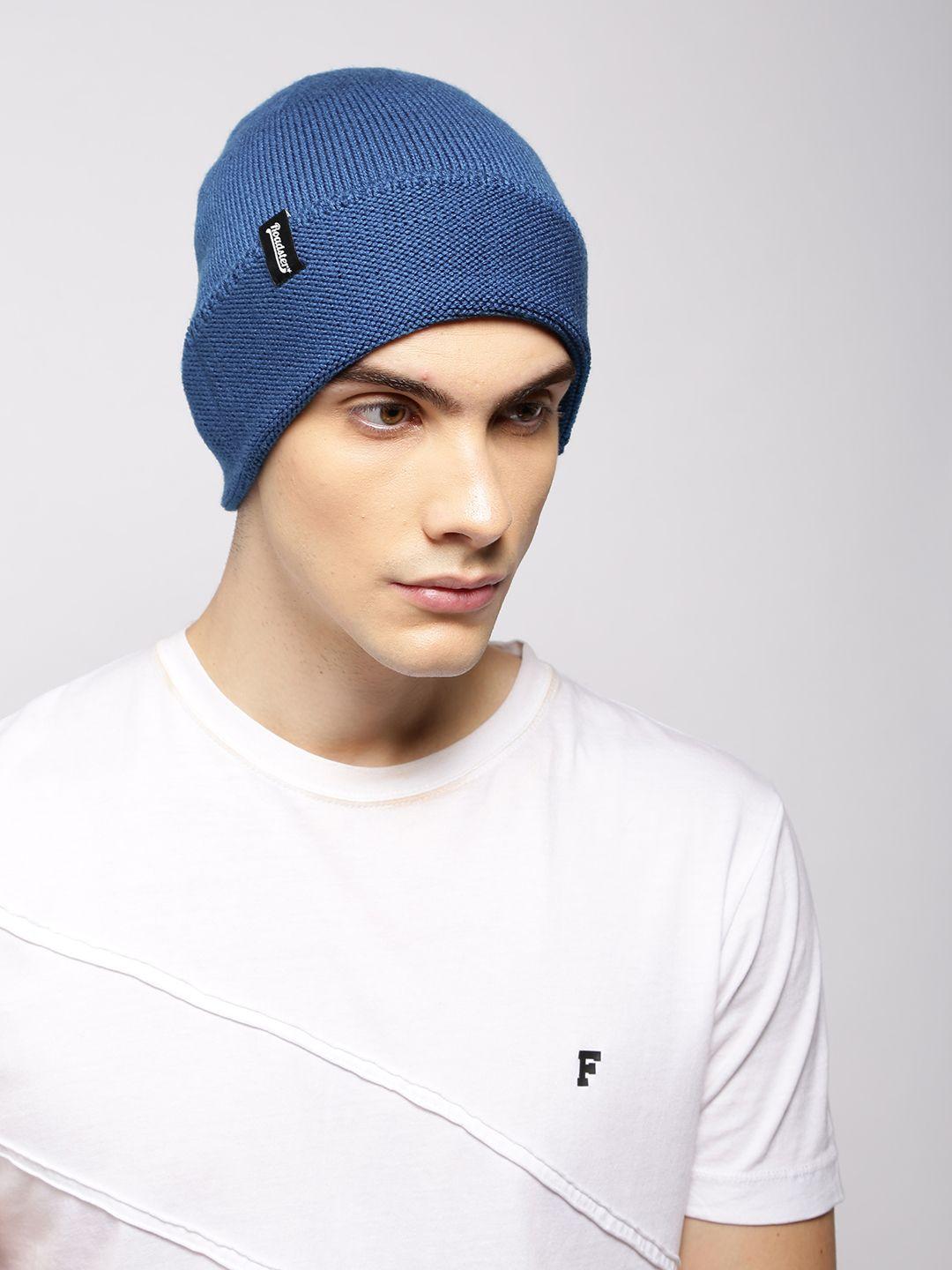 roadster unisex blue solid beanie