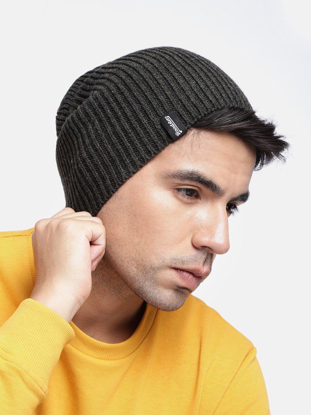 roadster unisex charcoal grey solid beanie