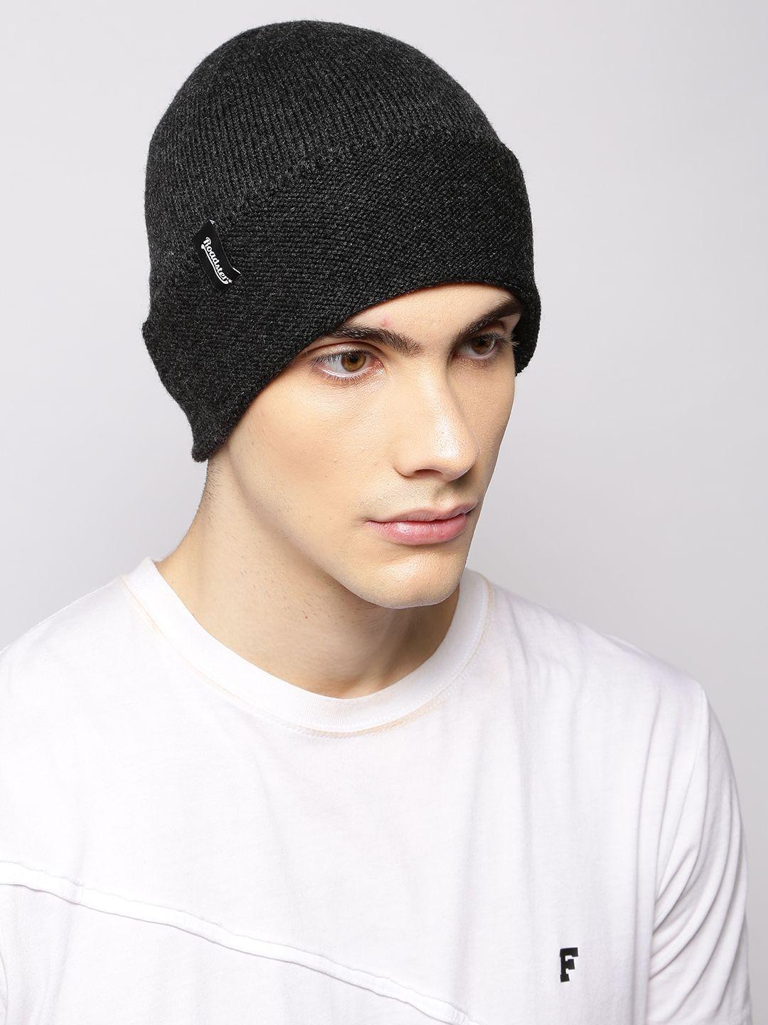 roadster unisex charcoal grey solid beanie