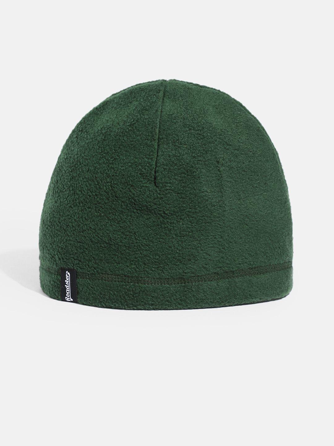 roadster unisex green acrylic beanie