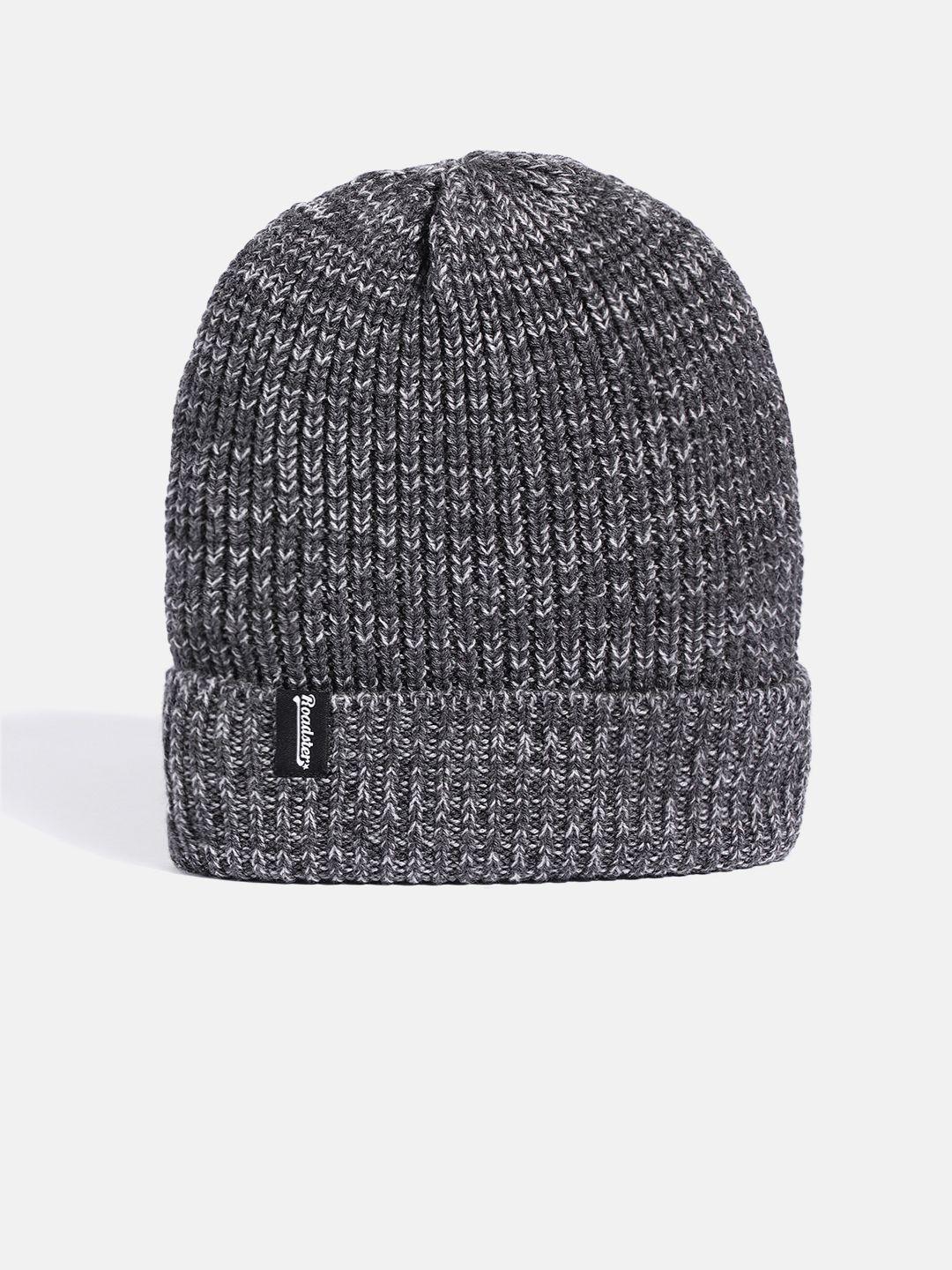 roadster unisex grey solid beanie